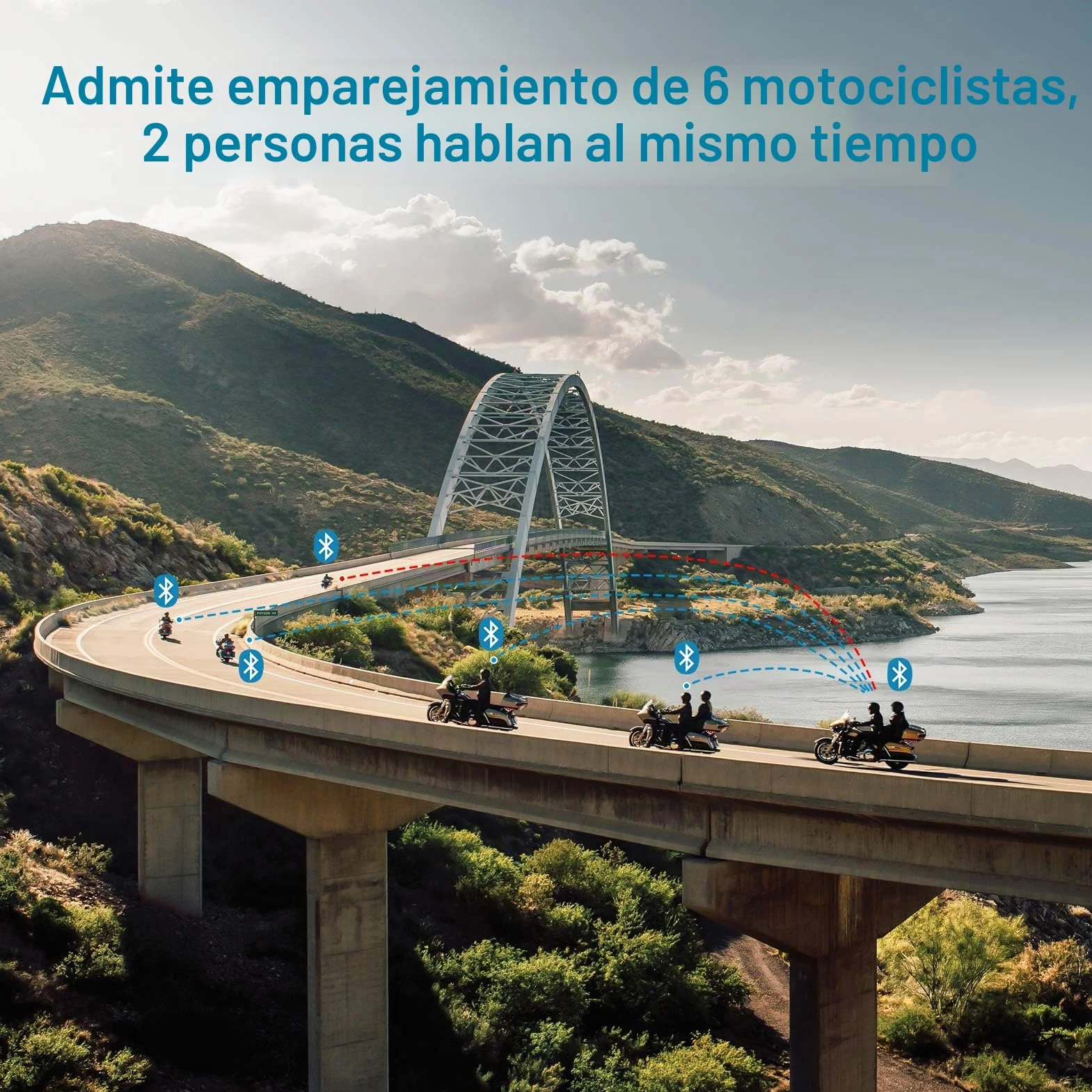EJEAS V6 Pro Intercomunicador Casco Moto Bluetooth 3.0 Auricular 1200M 2 Personas Full Duplex Wireless Interphone