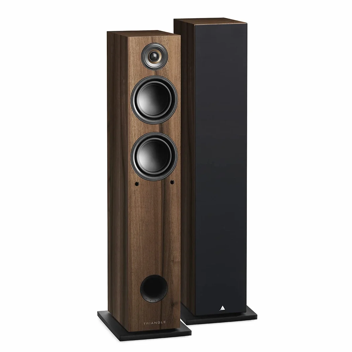 Triangle - Altavoces Activos LN05A - Altavoces Columna Bluetooth con Amplificador de 2 x 80W - Audio HD - Entradas Phono/Plato óptico y Salida para subwoofer - 165 x 921 x 263 mm – Castaño (Par)