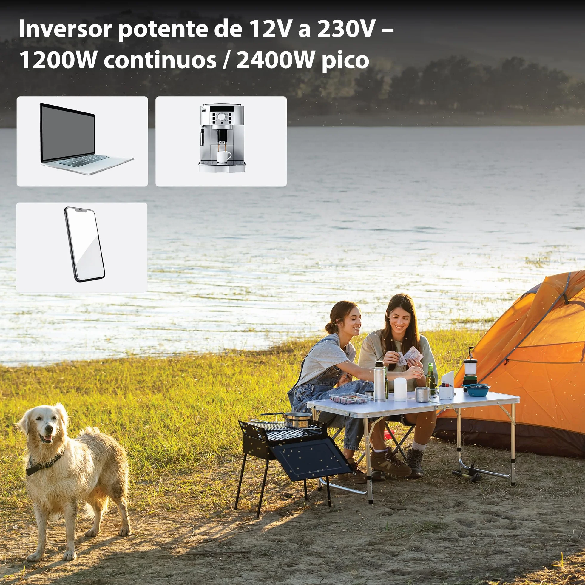 Technaxx 1200w Te16 Adattatore E Invertitore Interno Nero (technaxx Te16 - Dc Til Ac Inverter - 1)