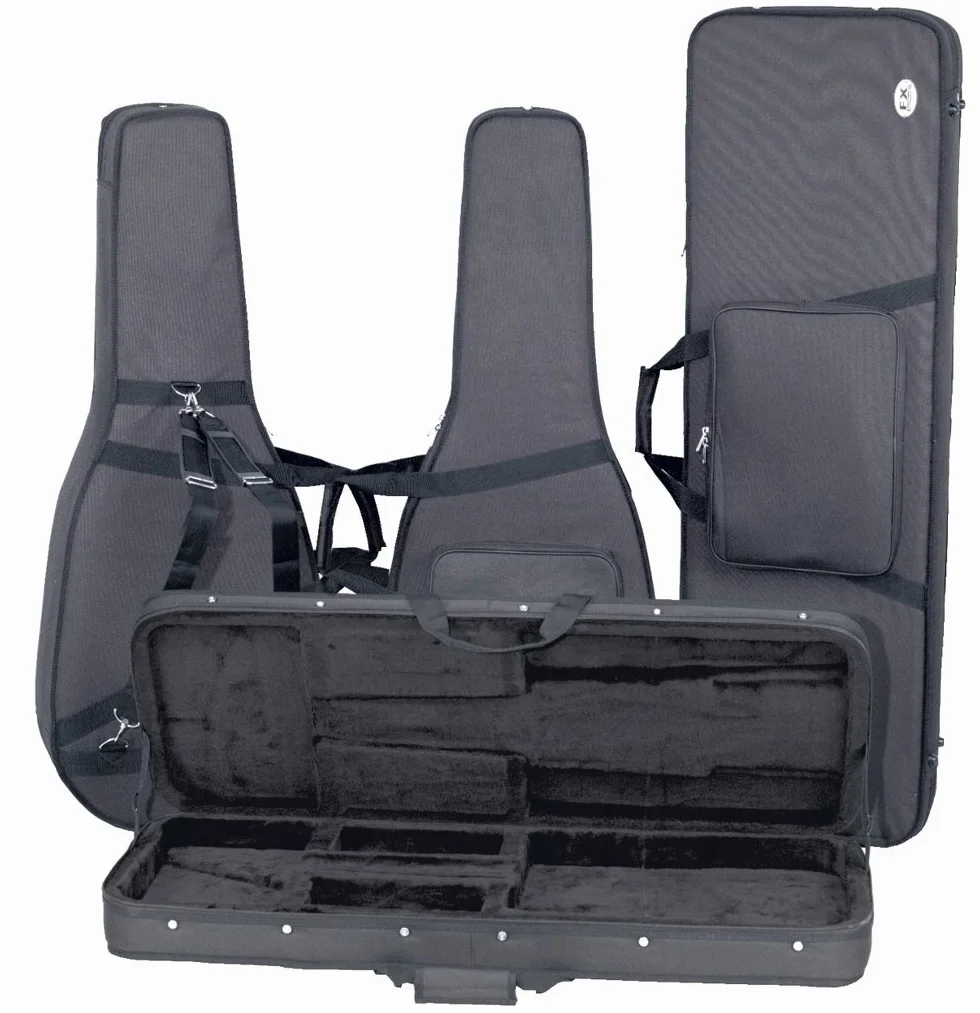 GEWA Estuche para Guitarra FX Light Weight Softcase, Estuche Rectangular para bajo eléctrico, Universal Negro