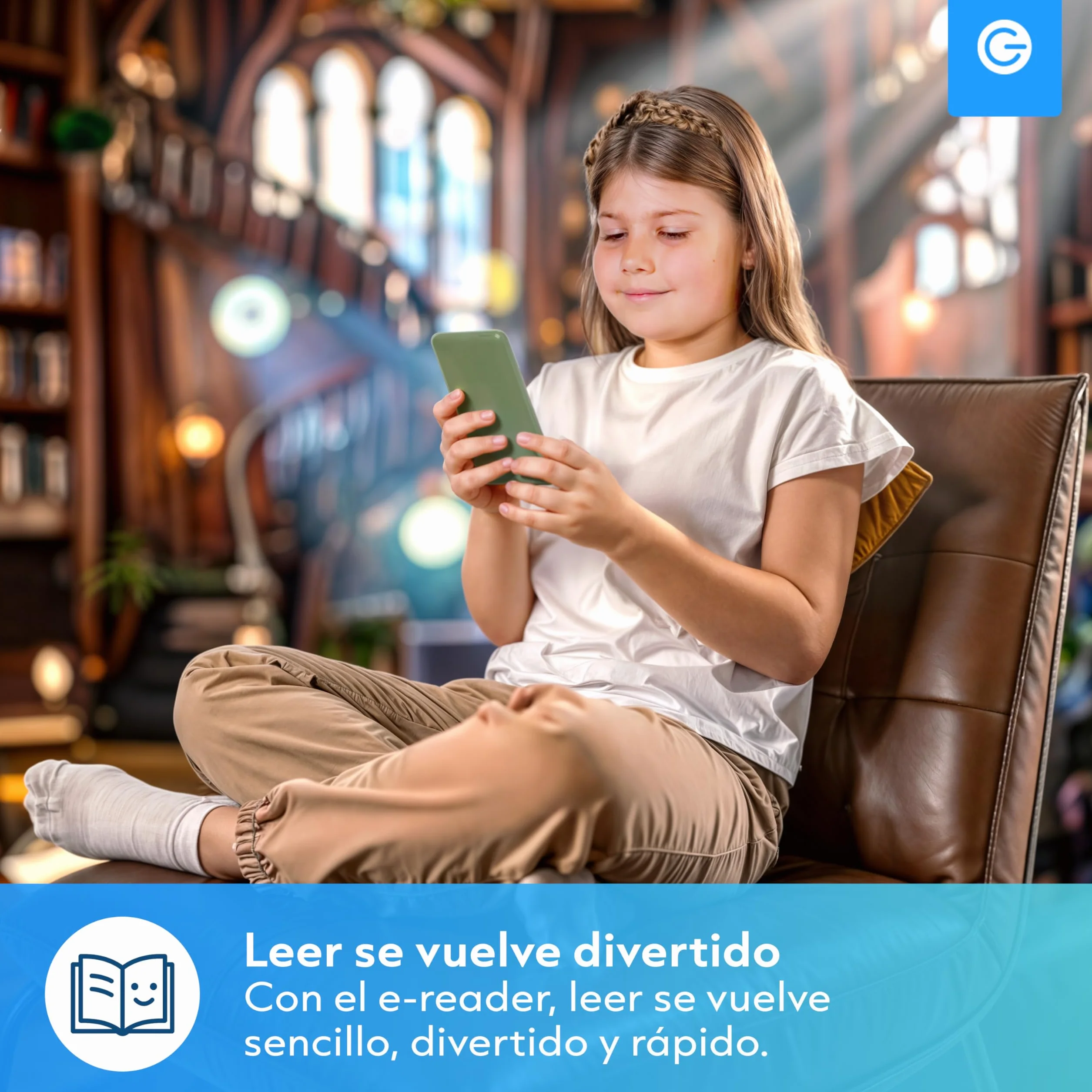Silvergear E Book Reader 4.7" 4GB Memoria Ligero Resistente Pantalla E-Ink Verde