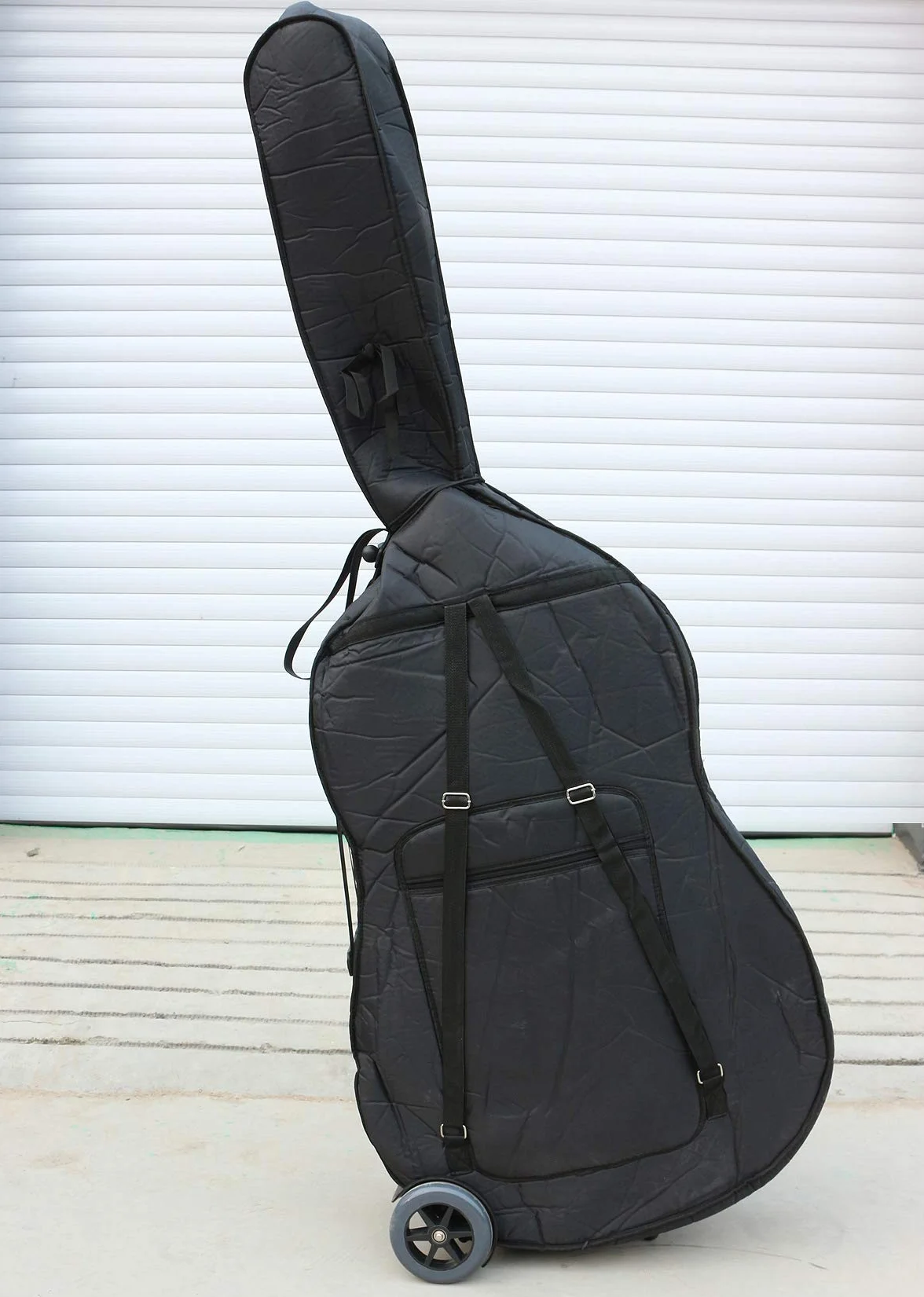 Carro para contrabajo, para transporte en vertical, con ruedas, para contrabajo 1/10-4/4