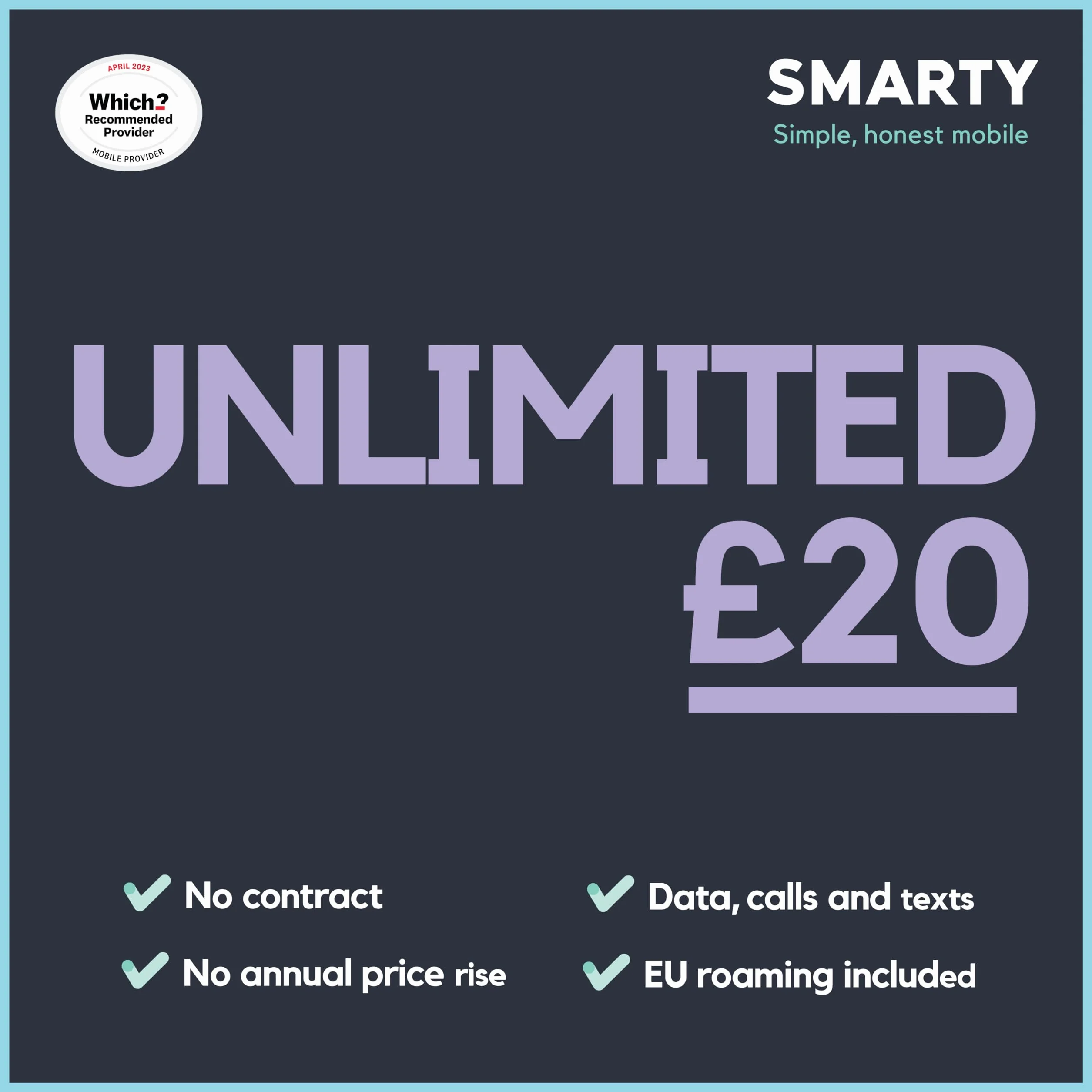 SMARTY Sim de Datos 5G/4G, Ofertas de Datos Llamadas y Mensajes de Texto ilimitados, sin verificación de crédito, sin Contrato, Paga Cuando activas la Tarjeta SIM