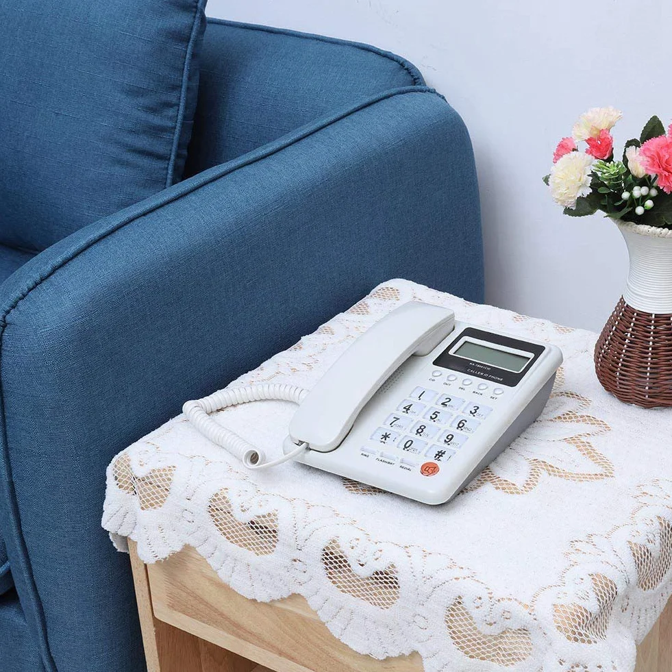Teléfono Fijo con Contestador Automático y Identificador de Llamadas DTMF/FSK para Hogar, Hotel u Oficina