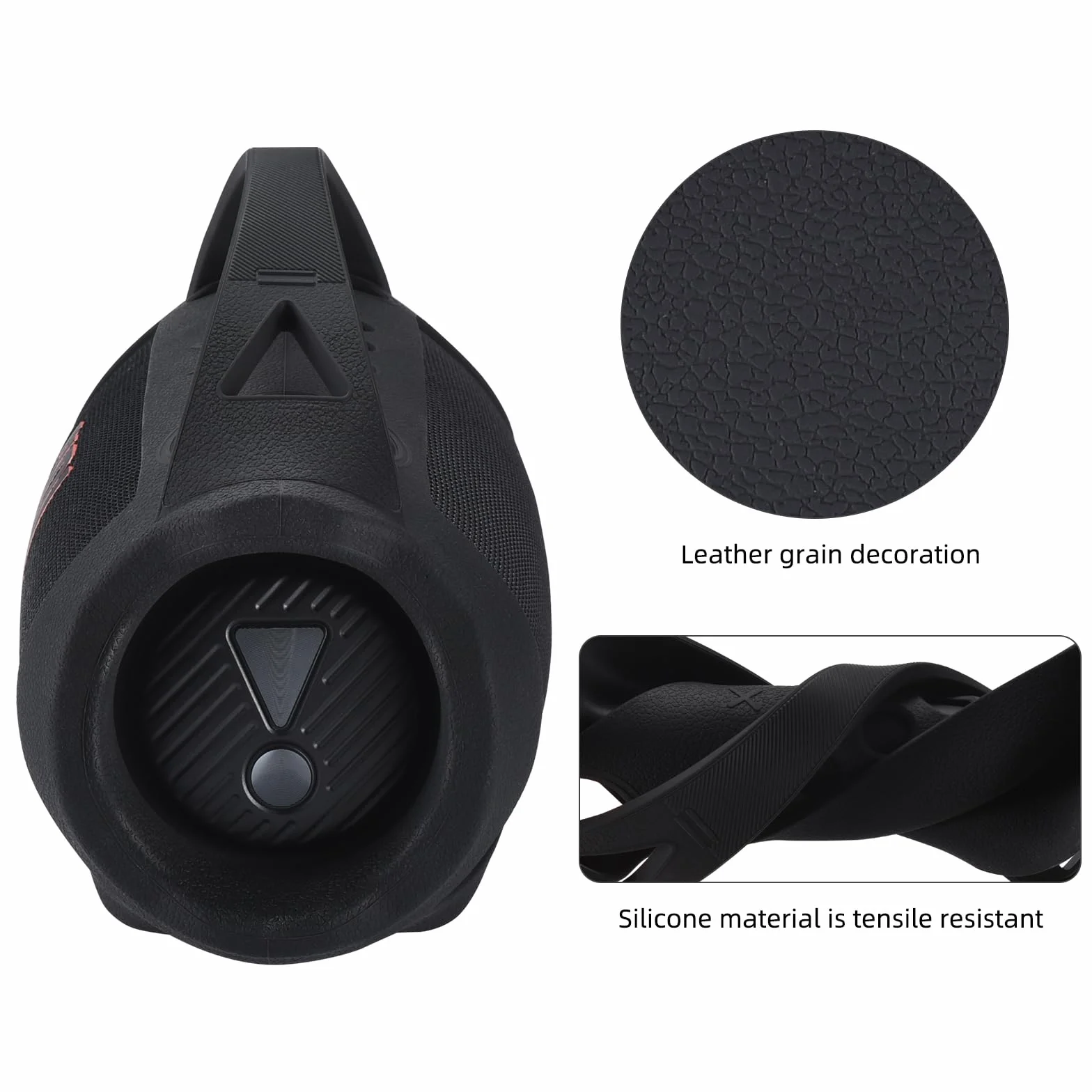 Funda de Silicona para JBL Xtreme 4, Altavoz Bluetooth portátil,Xtreme 4 Estuche de Viaje Portátil Protector Piel Bolsa de Transporte(Negro)