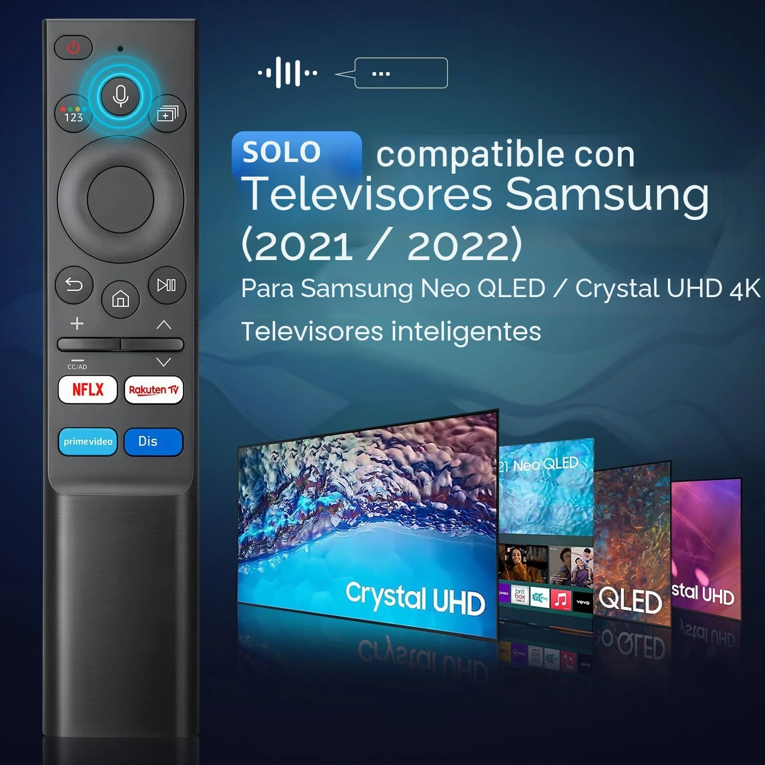 Mando Universal Samsung Smart TV QLED Crystal UHD 4K