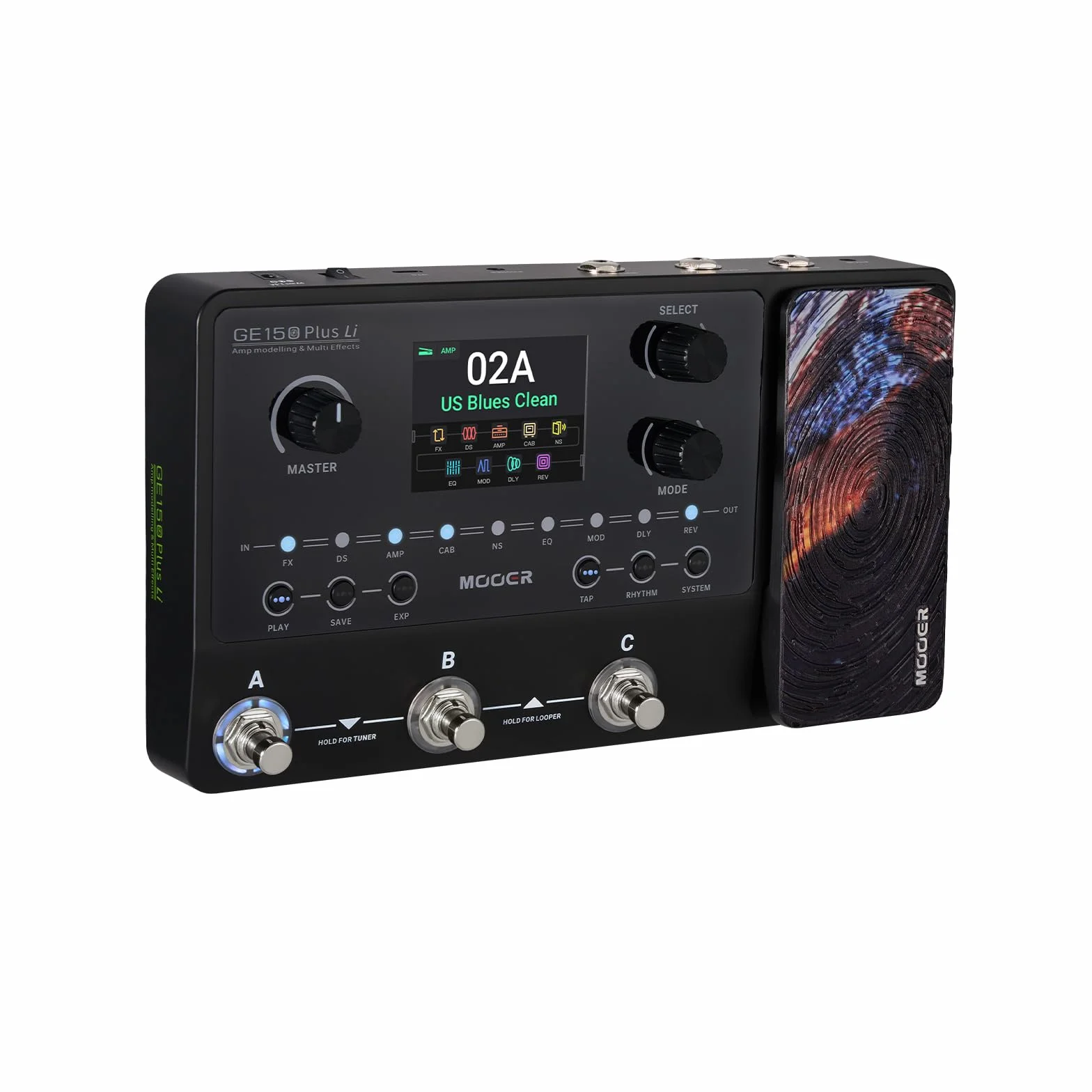 Mooer GE150 Plus Li Multi Effects Pedal, con batería