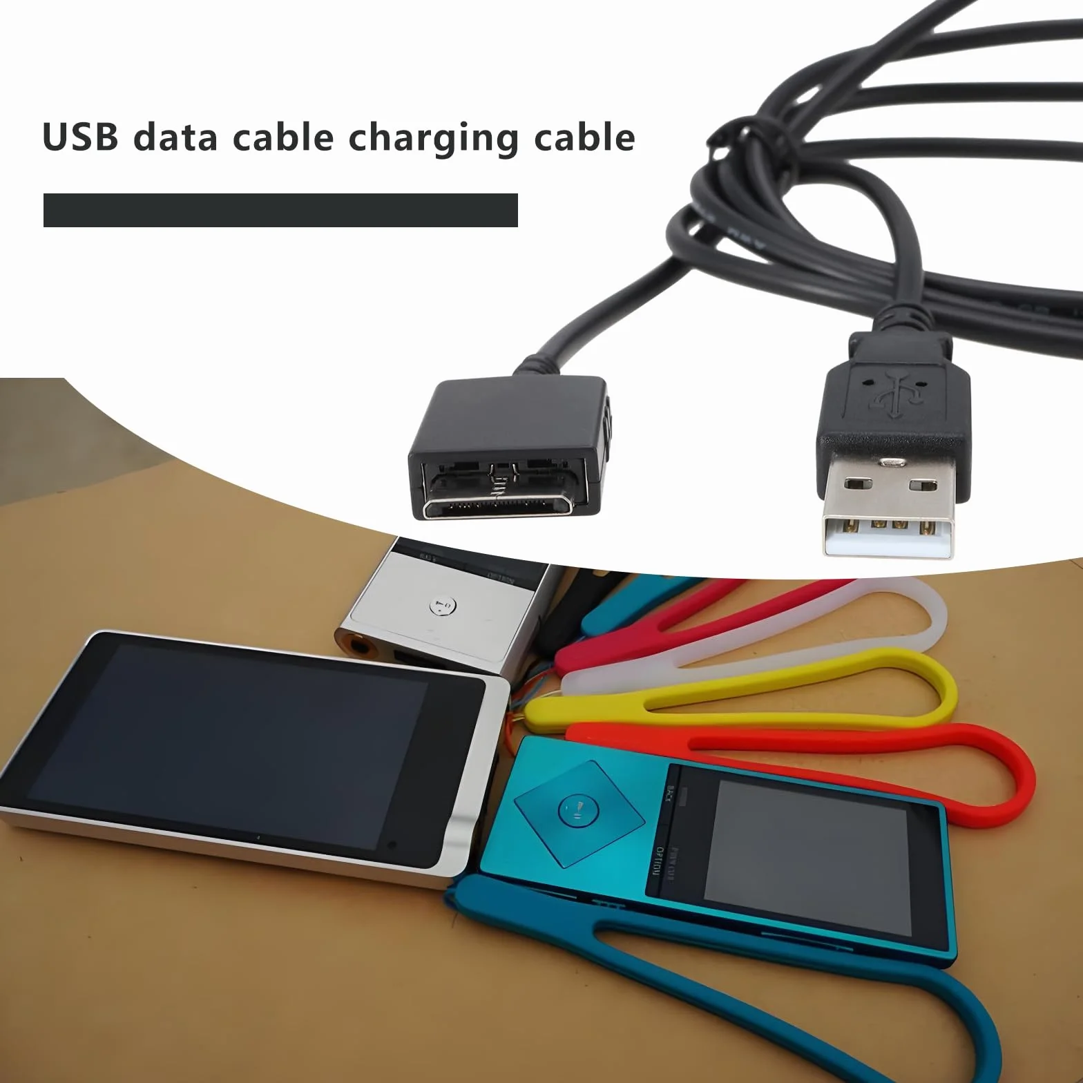 2 Piezas Reemplazan El Cable de Carga USB WMC-NW20MU Pieza de Repuesto Compatible con Sony Walkman NWZ-A816 NWZ-A818 NWZ-A828 NW-A916 NW-A918 NW-A919 NWZ-610F El Reproductor de MP3 1,2 M