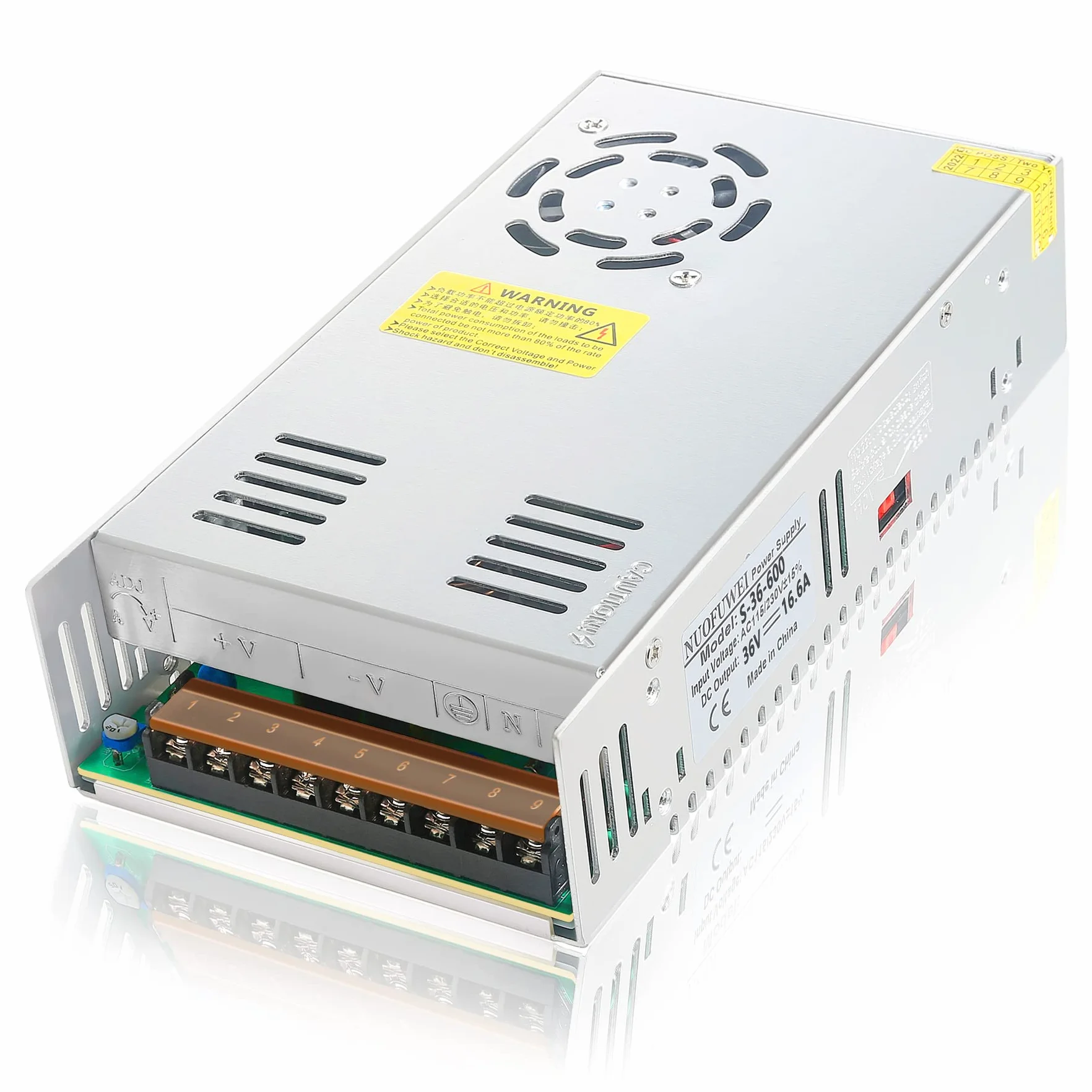 DC 36V 16.6A 600W Fuente de Alimentación Transformador 220V/110V CA a CC 36V Fuente Alimentación para 36Volt 600W Winch Car Jack LCD Monitor CCTV Cámara de Seguridad Car Stereo