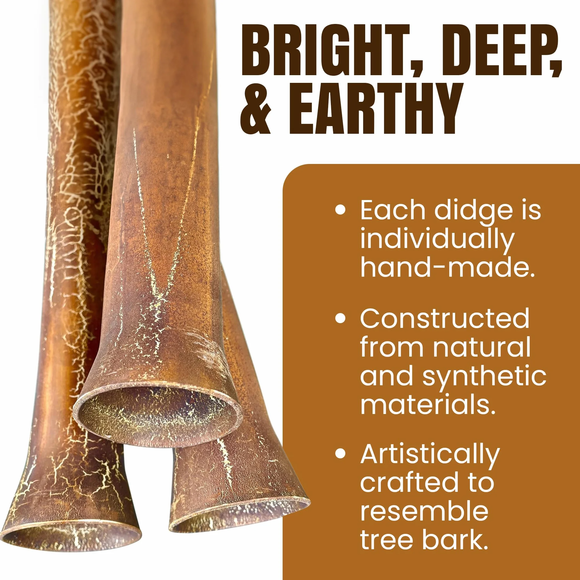 Didgeridoo moderno hecho a mano – Boquilla de cera de abeja, duradero y ligero, ideal para principiantes – Clave de Do Ohm, incluye boquilla gratuita e instrucciones de juego