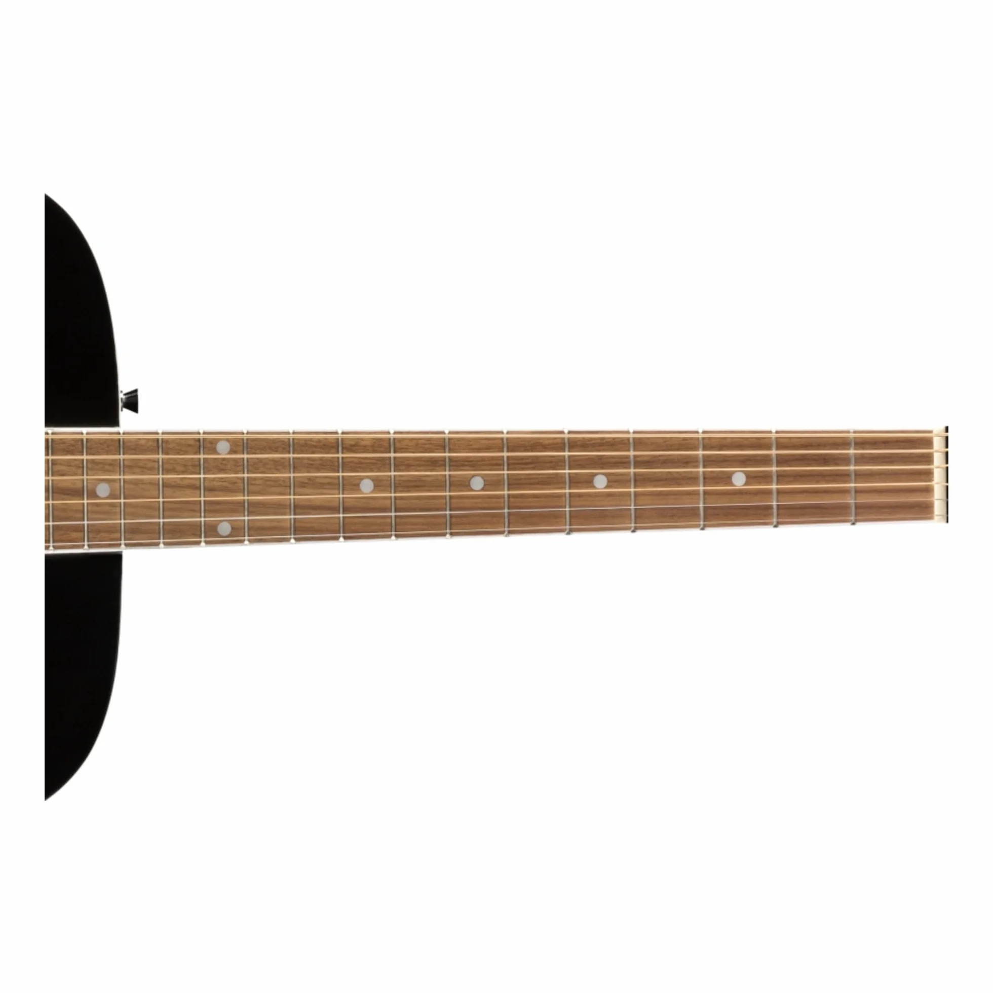 Fender FA-125 Dreadnought Guitarra Acústica, Diapasón de Nogal, Negro, con Estuche de Transporte