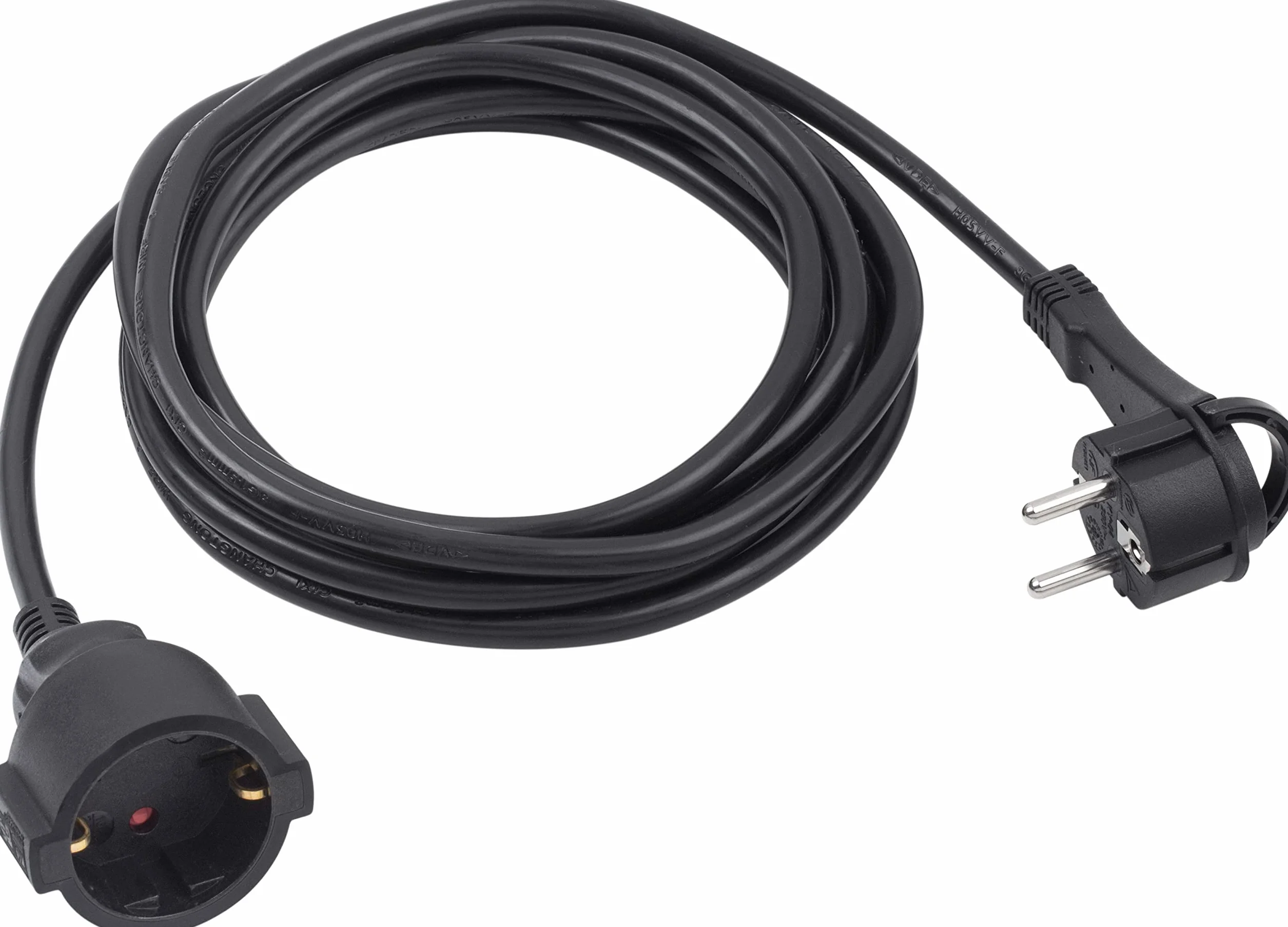 Meister alargador Schuko plano protección contacto IP20 3m negro