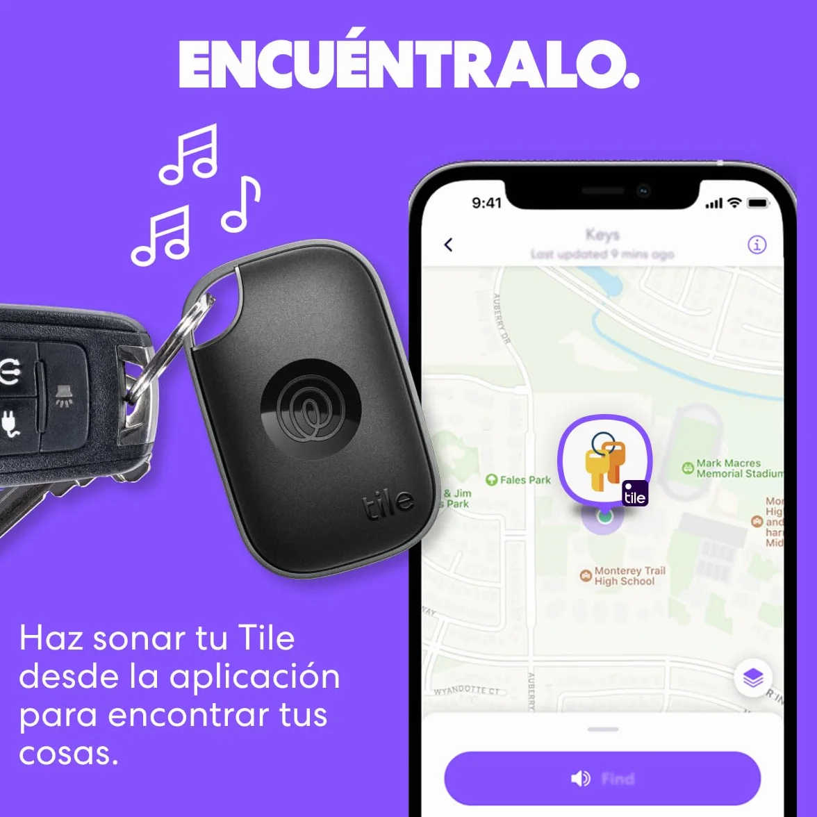 Tile by Life360 Pro - Localizador Bluetooth Potente, localizador de Llaves y localizador de Objetos para Llaves, Bolsos y Mucho más. Compatible con iOS y Android. Paquete de 1 (Negro)