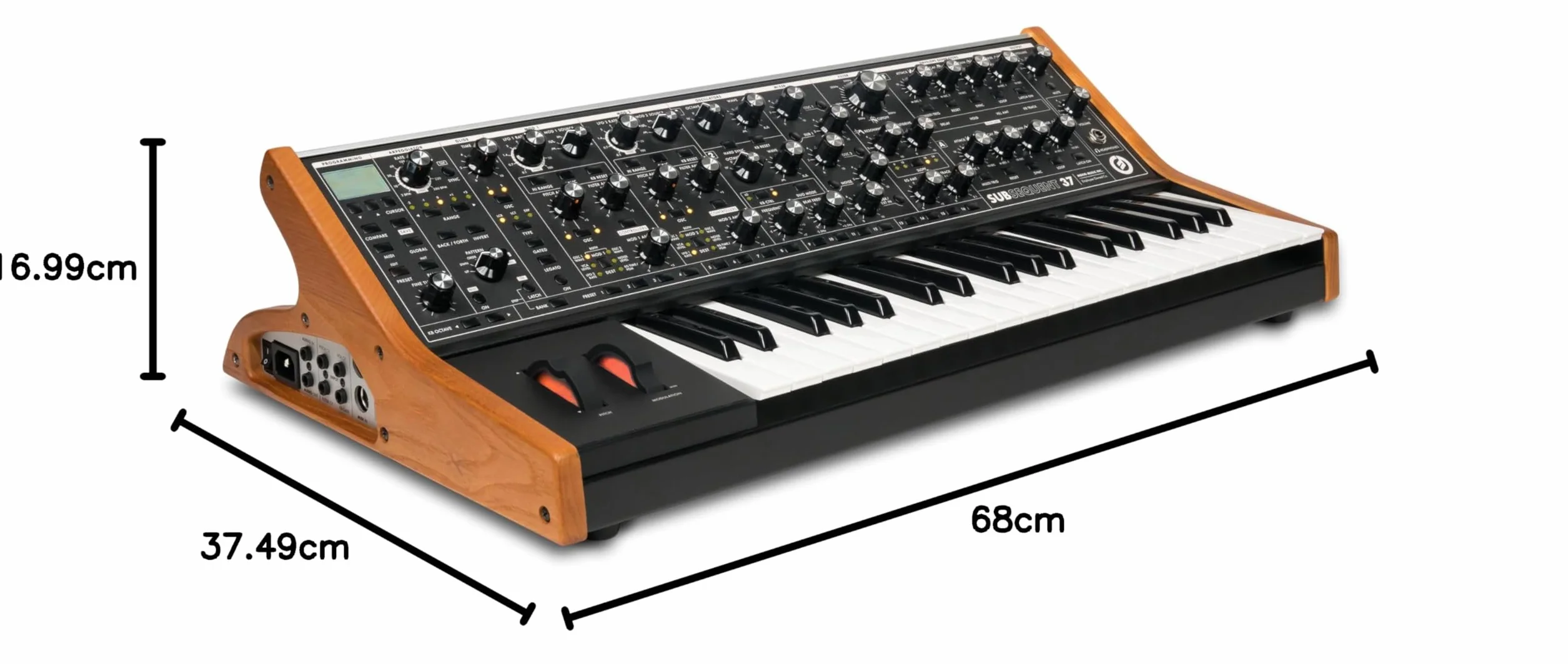 MOOG Subsequent 37 - Sintetizador Analógico Parafónico y Teclado MIDI con 37 Teclas Semicontrapesadas, Ampli de Auriculares, 256 Presets y Editor de Software