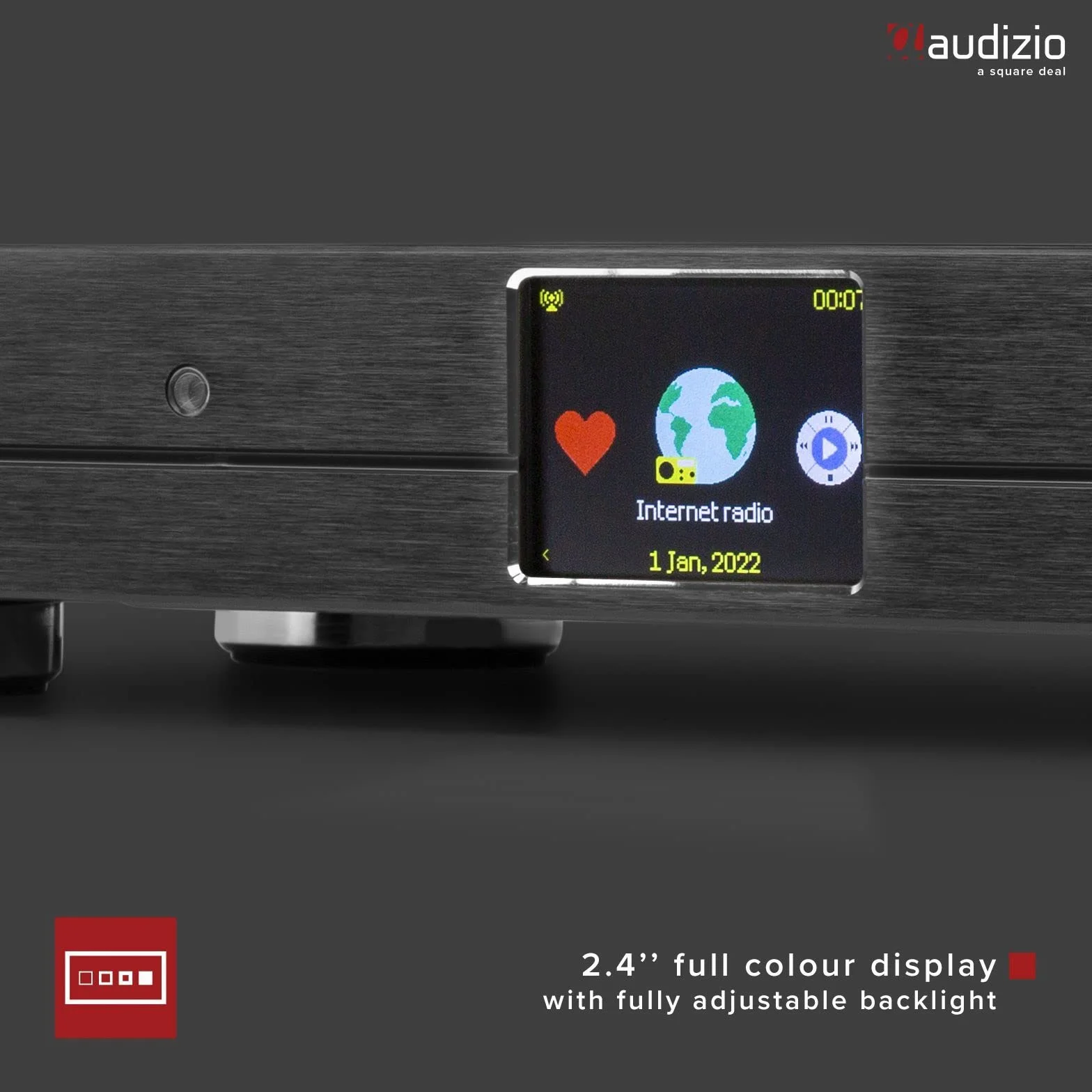 Audizio Trento Radio Internet con Bluetooth Radio FM/Dab - Negro, Reproductor Multimedia WiFi, Radio Despertador, Altavoz Bluetooth, Ideal para Aprovechar Tus Mejores emisiones de Radio en casa