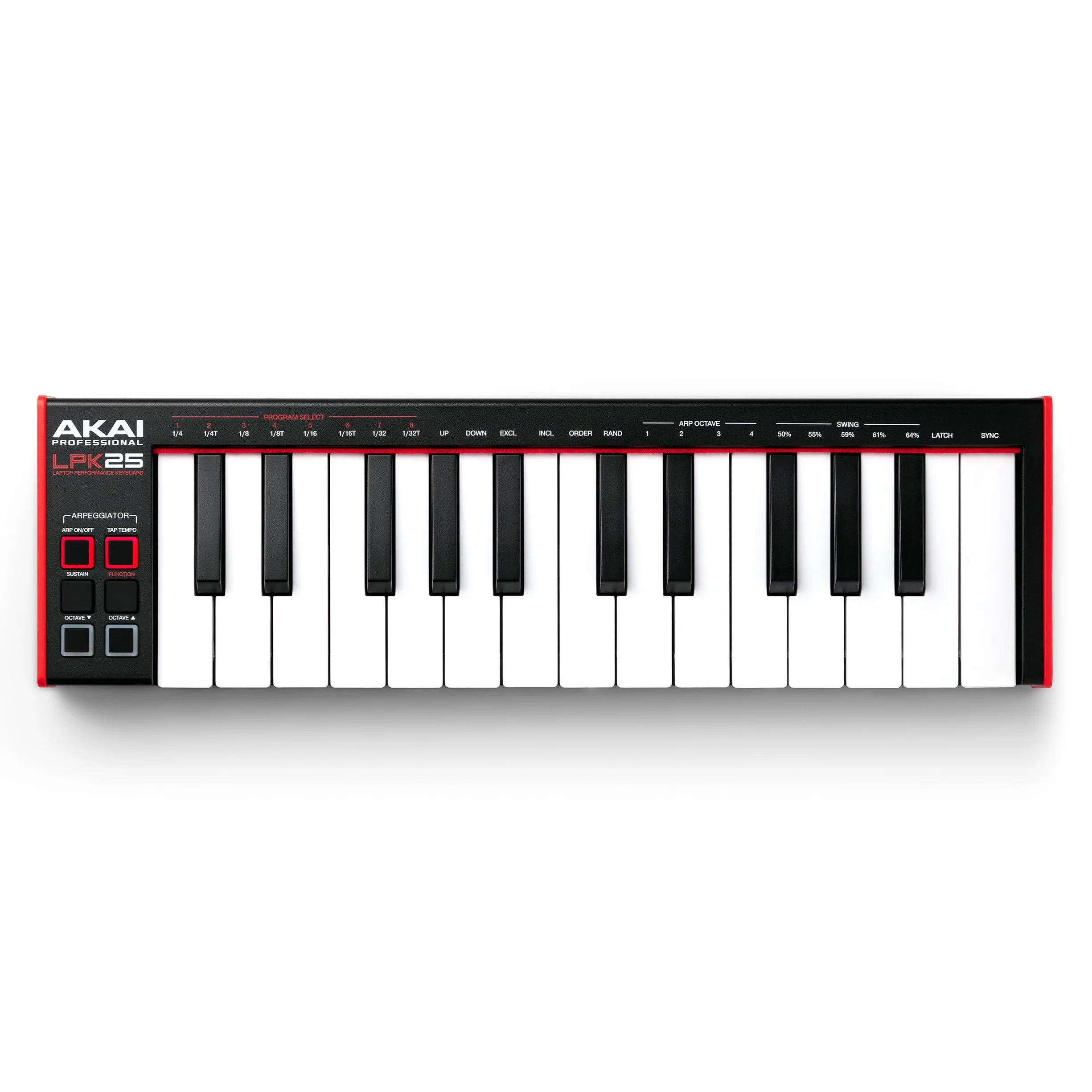 Akai Professional LPK25 MKII - Teclado Controlador MIDI USB con 25 Teclas de Sinte Sensibles para Mac y PC, Arpegiador y Software de Producción Musical