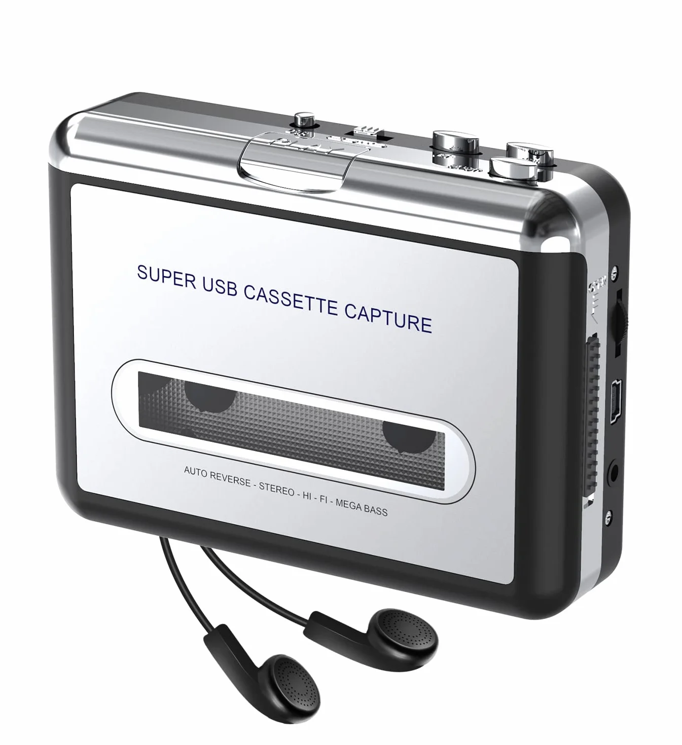 DIGITNOW! Reproductor USB de casete convertidor a MP3 con enchufe hembra de 3,5 mm
