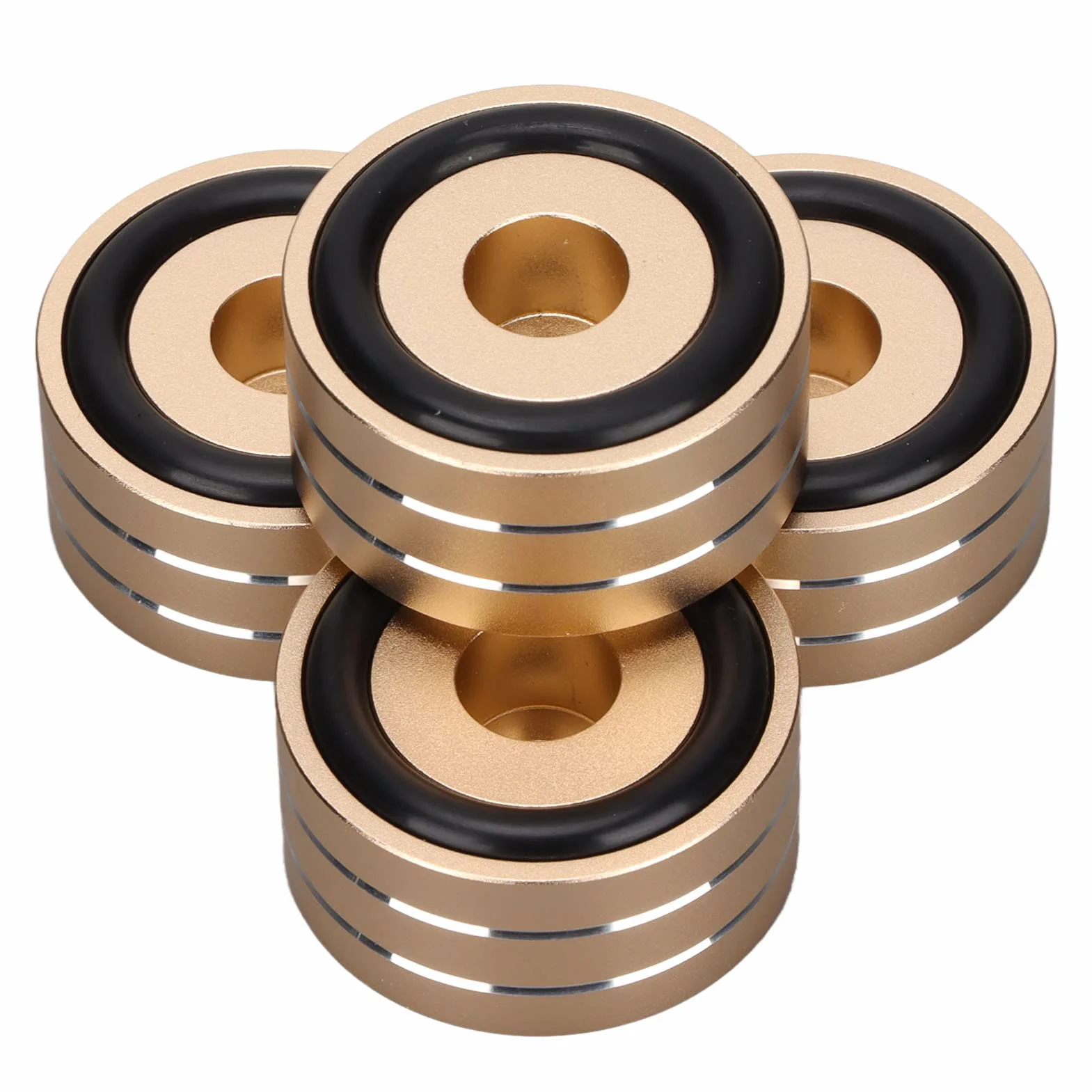 Almohadillas con Púas para Altavoz, 4 Piezas SP4010 Pie de Soporte con Púas para Aislamiento de Altavoz 40x20 Mm Alfombrillas con Púas para Altavoz de de Aleación de Aluminio,