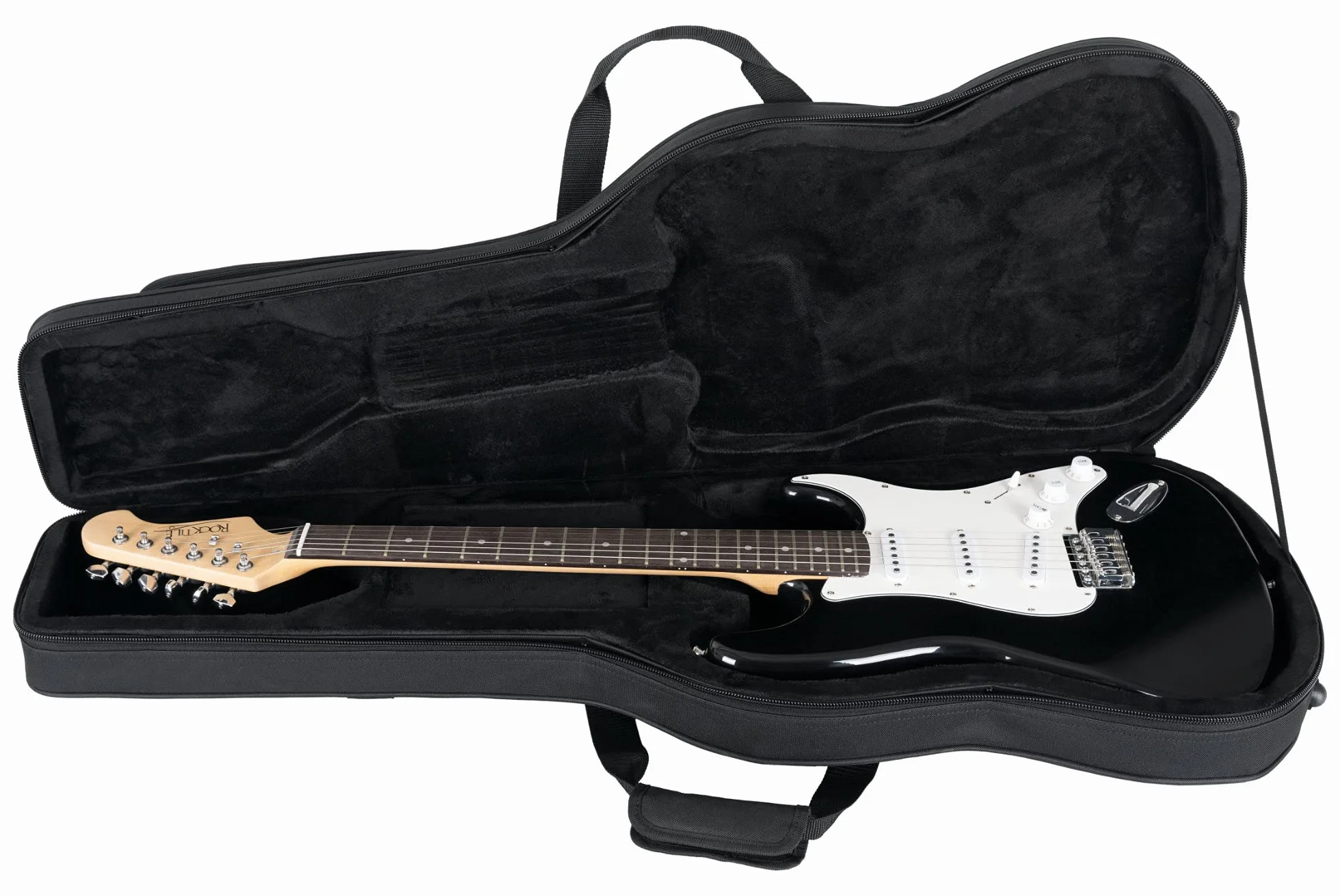ROCKTILE Funda Premium para Guitarra Eléctrica - Gigbag con Acolchado Térmico Extra Grueso - Estuche para Guitarra Eléctrica con 3 Bolsillos Exteriores Grandes para Partituras Y Accesorios