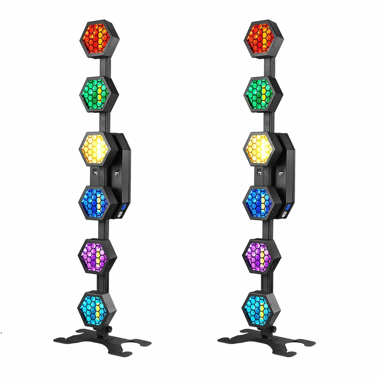 2PCS Focos PAR COB Lineales Vintage, Luces de Escenario LED 240W con DMX512, Luces DJ RGB para Fiestas, Conciertos, Bodas, Discotecas, Bares