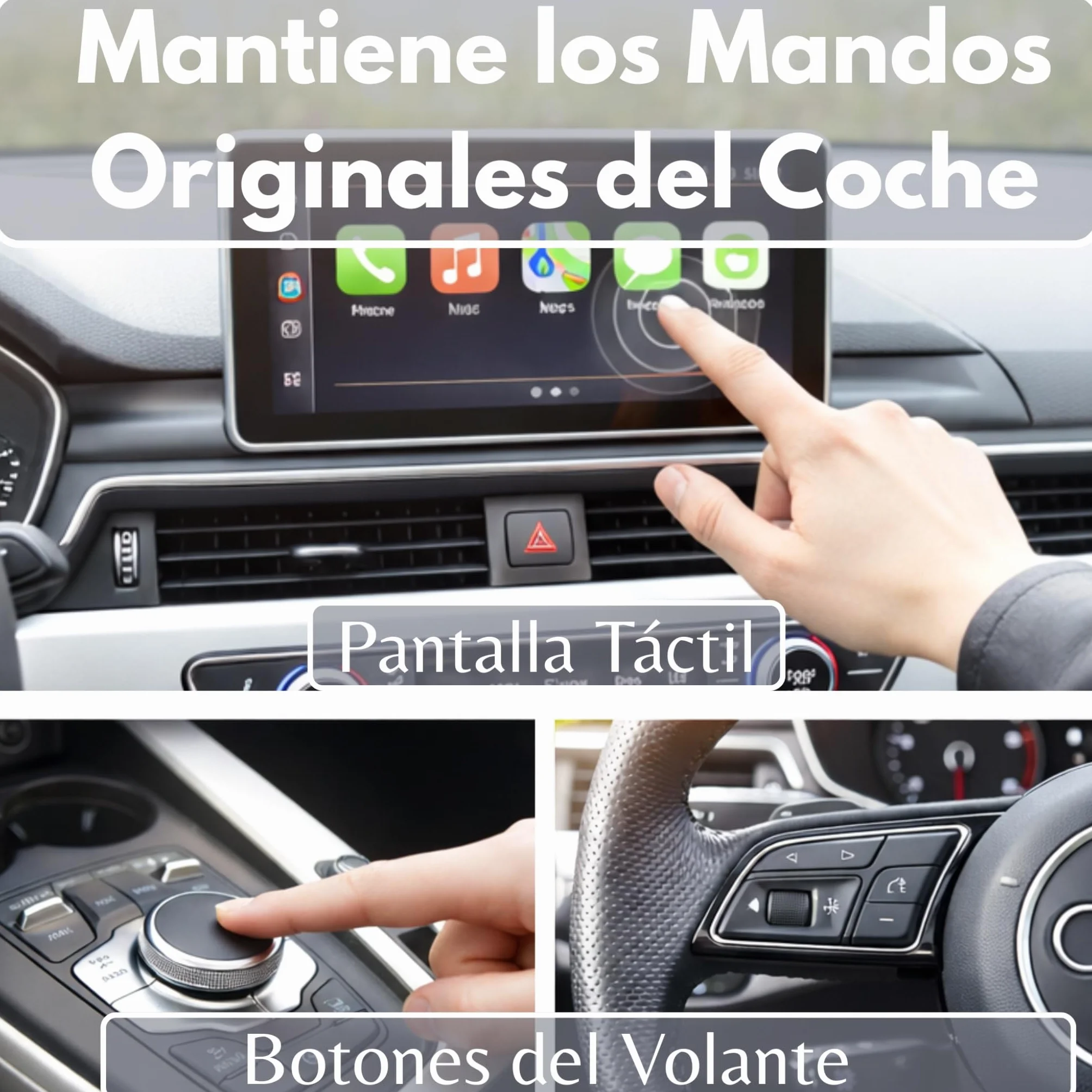 C-Pro USB-C Adaptador Inalámbrico CarPlay & Android Auto – Memoria Dual (Ideal Parejas) – Carcasa de Zinc Anti-Calentamiento – Conexión Directa y Estable