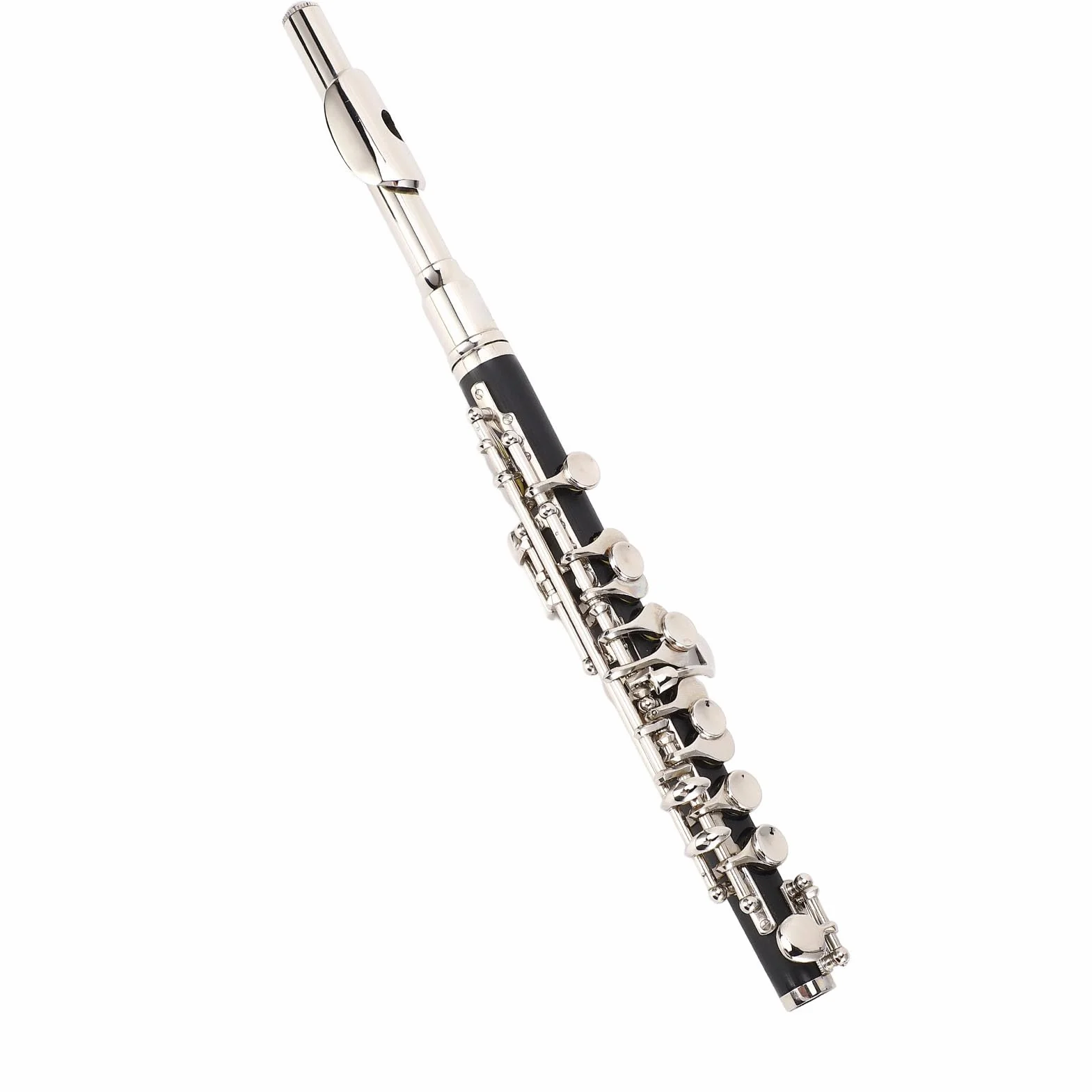 Flauta Piccolo con Llave C, Instrumento Piccolo para Estudiantes Principiantes con Kit de Limpieza Estuche de Transporte Varilla de Afinación Destornillador de Flauta