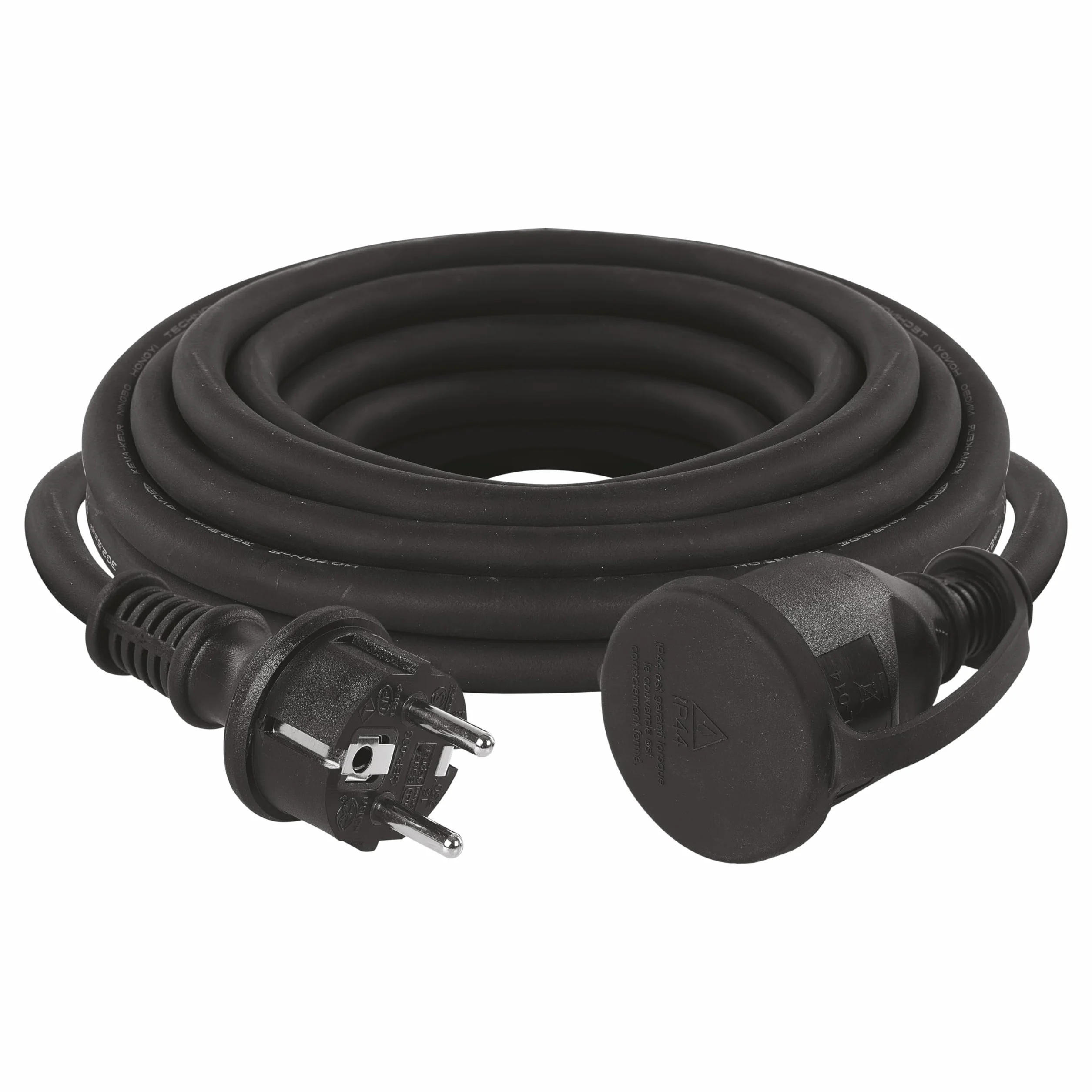 EMOS Przedłużacz IP44 5m Schuko 230V 16A 3680W H07RN-F3G 1.5mm² Czarny