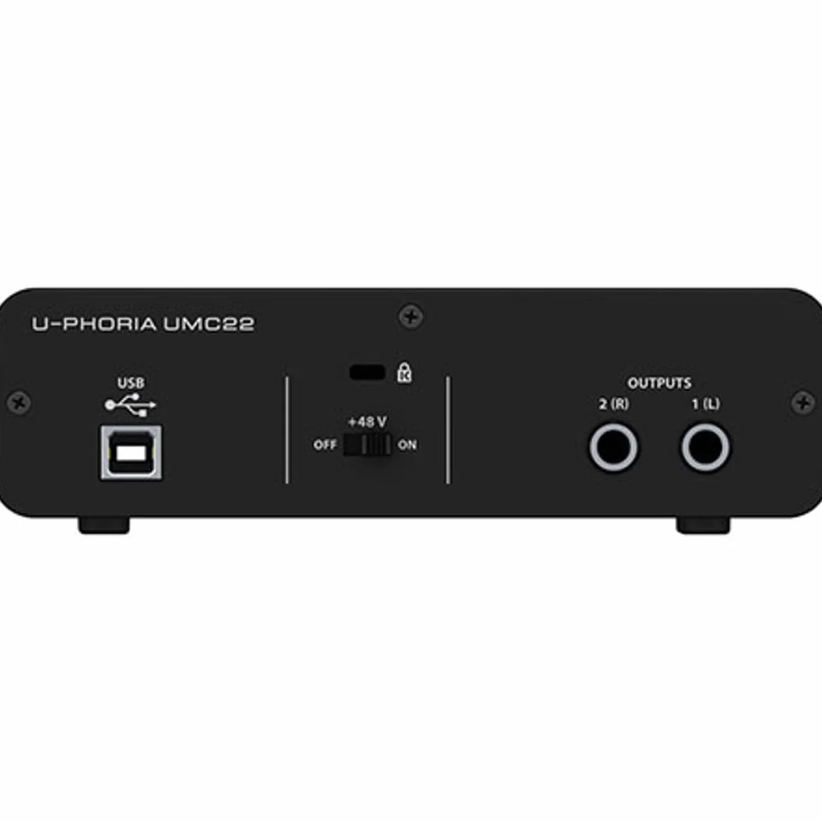 Behringer UMC22 2x2 USB Audio Interface, 48 kHz, with MIDAS-Designed Mic Preamplifier for Microphones and Instruments
