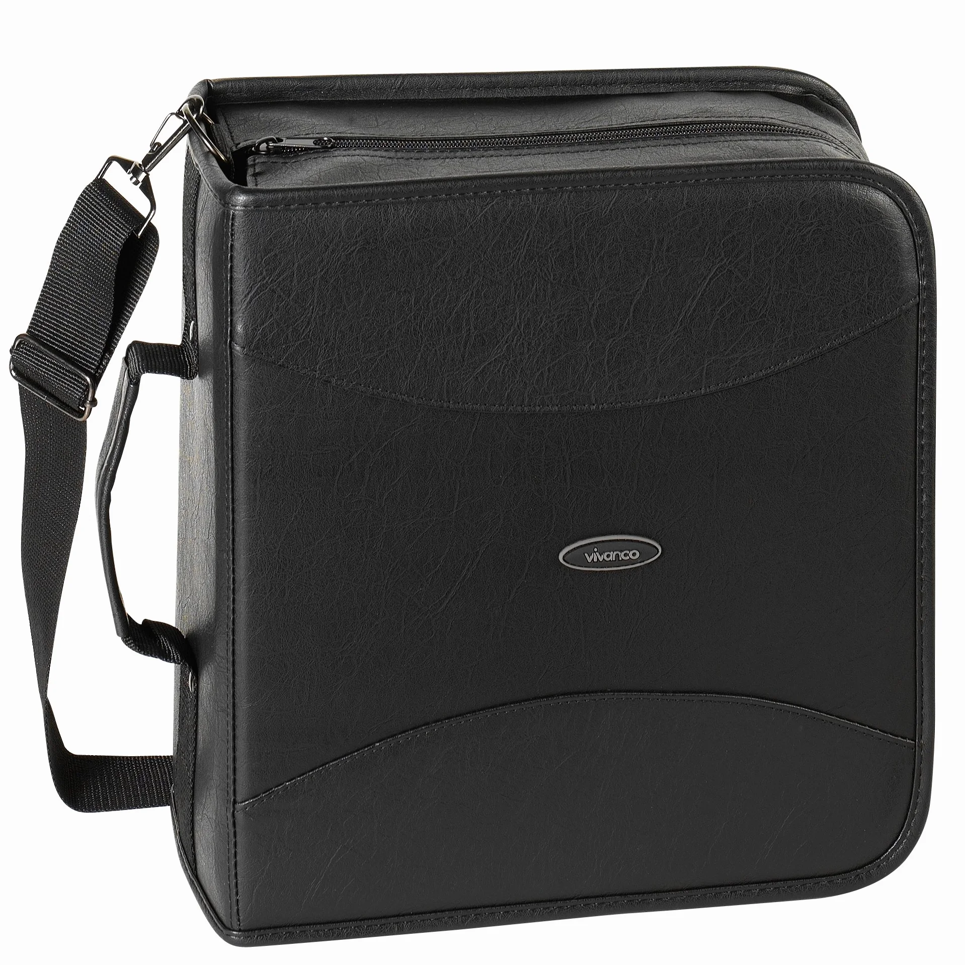 Vivanco Pro CDK 320 - Funda de Piel sintética para CD (hasta 320 CD), Color Negro