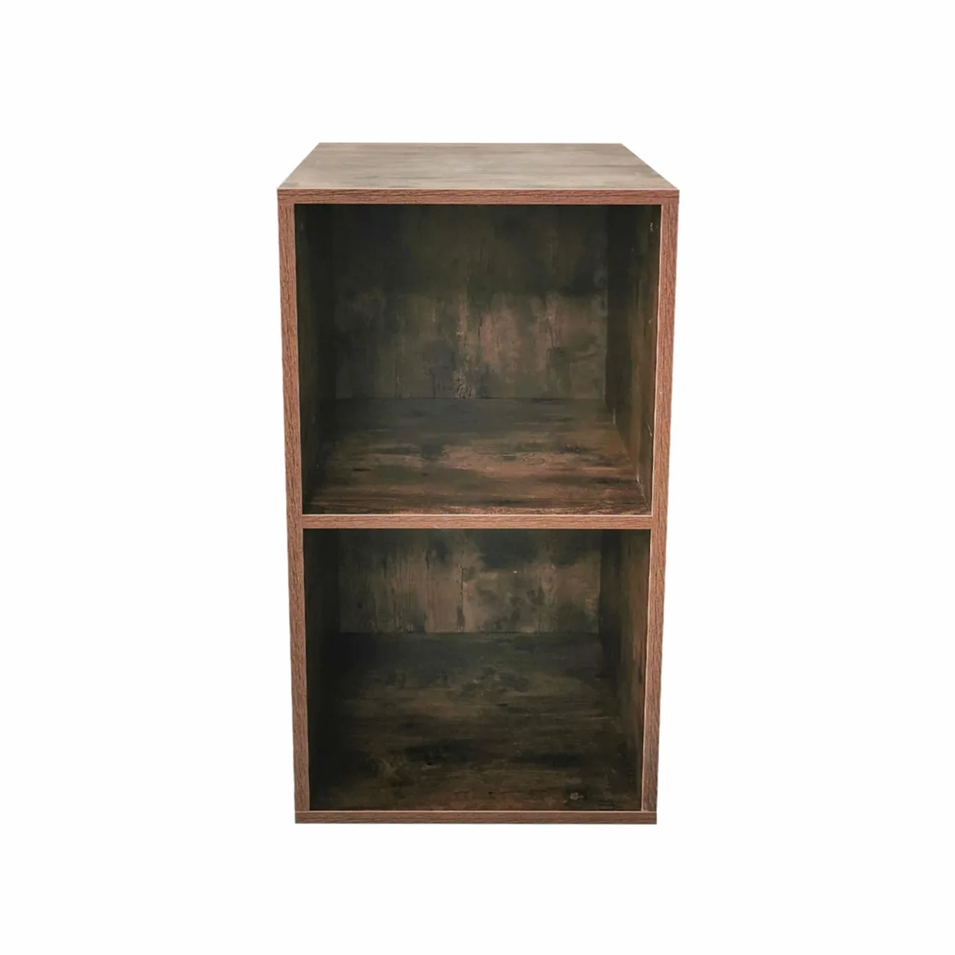 VDD Mueble de almacenamiento para discos de vinilo LP - biblioteca - 2 compartimentos - nogal