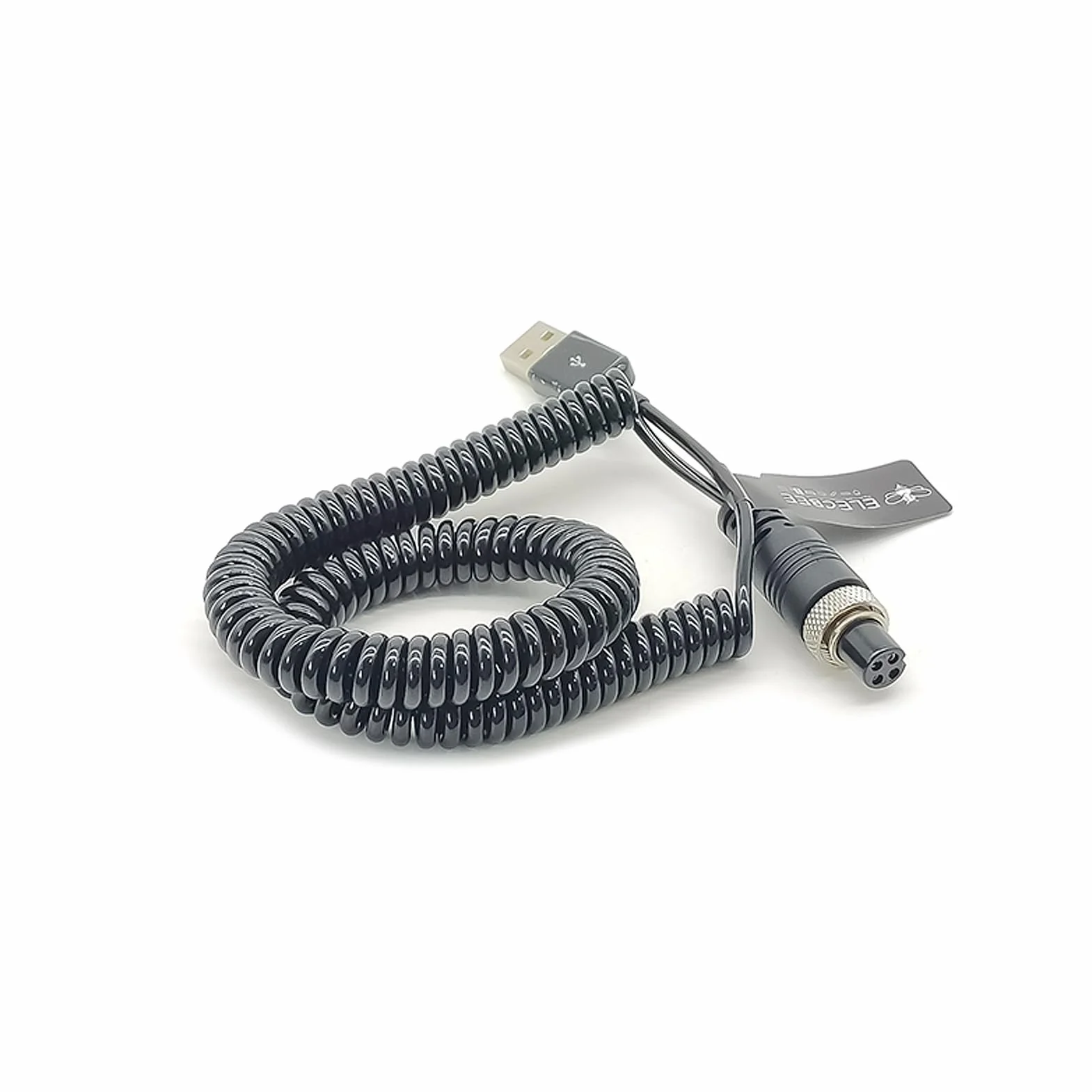 Elecbee Conector de aviación GX12 Hembra de 4 pines a USB2.0 Tipo-A Cable macho