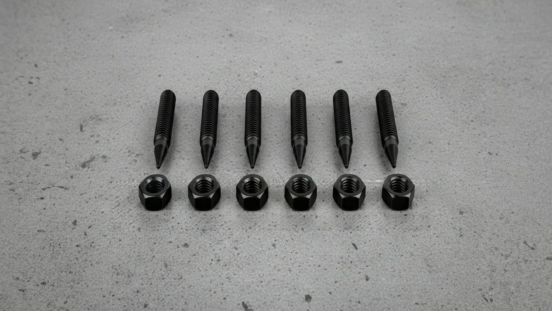 PrecisonGeek Acero Negro M8 45mm Picos/Spikes de Altavoces para HiFi Altavoces de Audio (Conjunto de Cuatro)