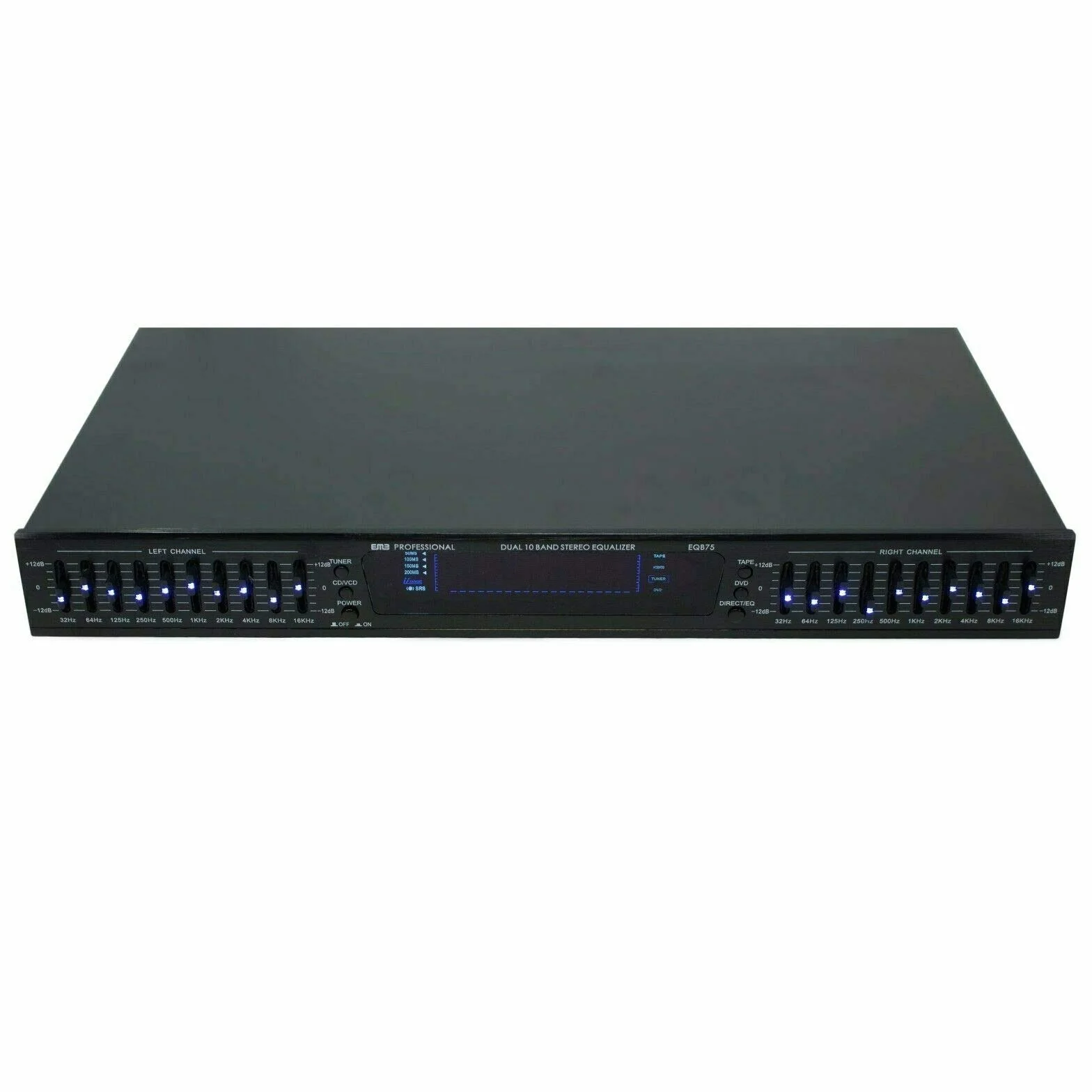 Emb – eqb75 – Dual 10 cinta ecualizador estéreo con analizador de espectro