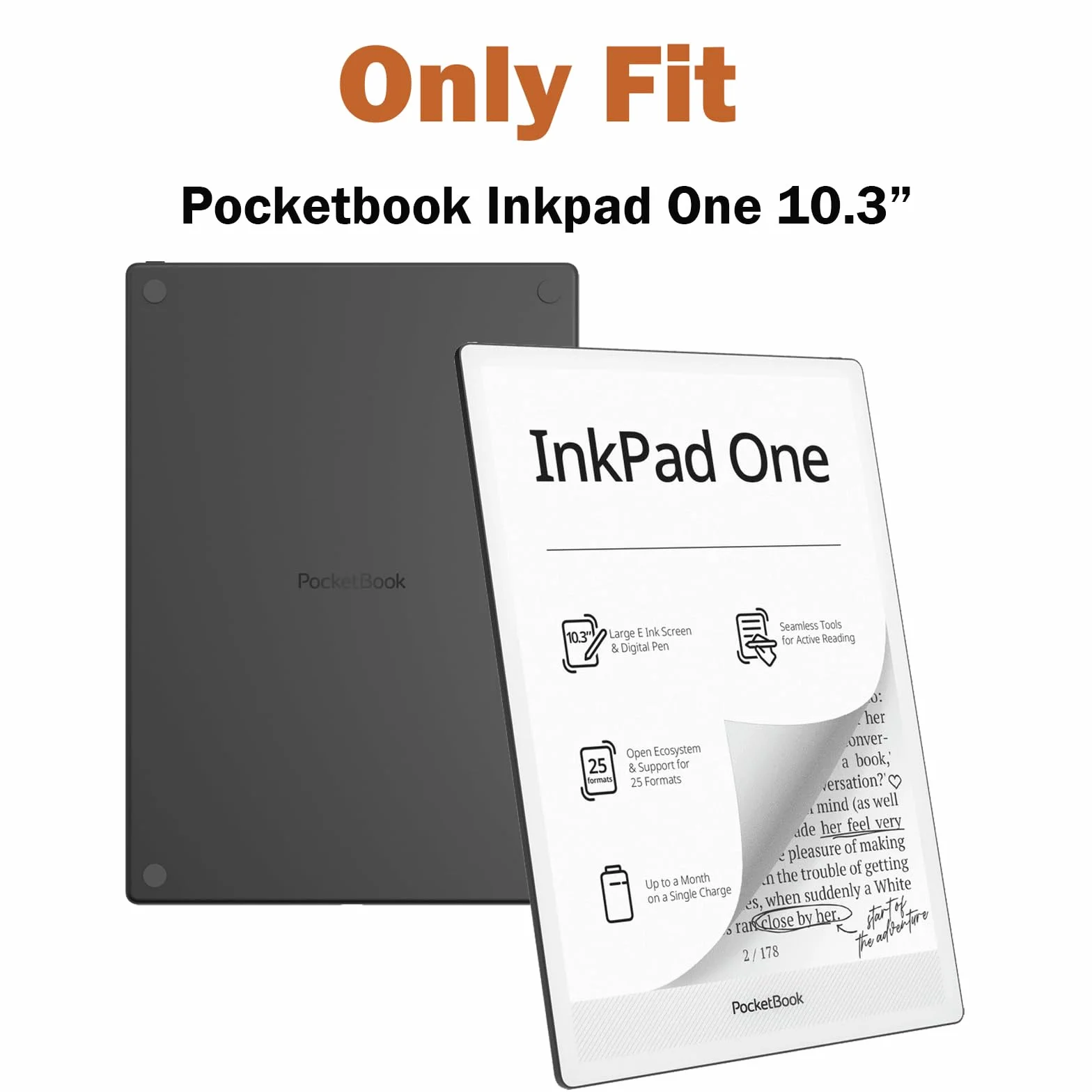 Protector de Pantalla para Pocketbook InkPad One 10.3 Pulgadas, [2 Pack] Protectora Película Anti-arañazos, Sin Burbujas, HD Clear Flexible Pet Film Protector para Pocketbook InkPad One
