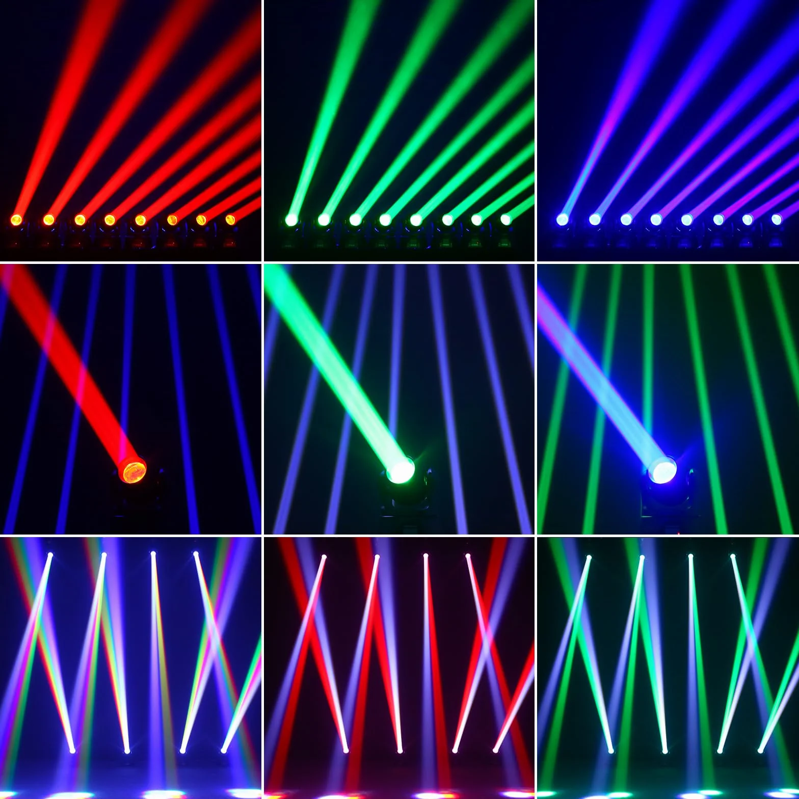2 unidades 70W Beam Luces de Escenario Cabeza móvil, Mini Luz Disco LED RGBW DMX512 Juego de luz de noche Control de Voz Luz de Fiesta para Club Bar Halloween DJ