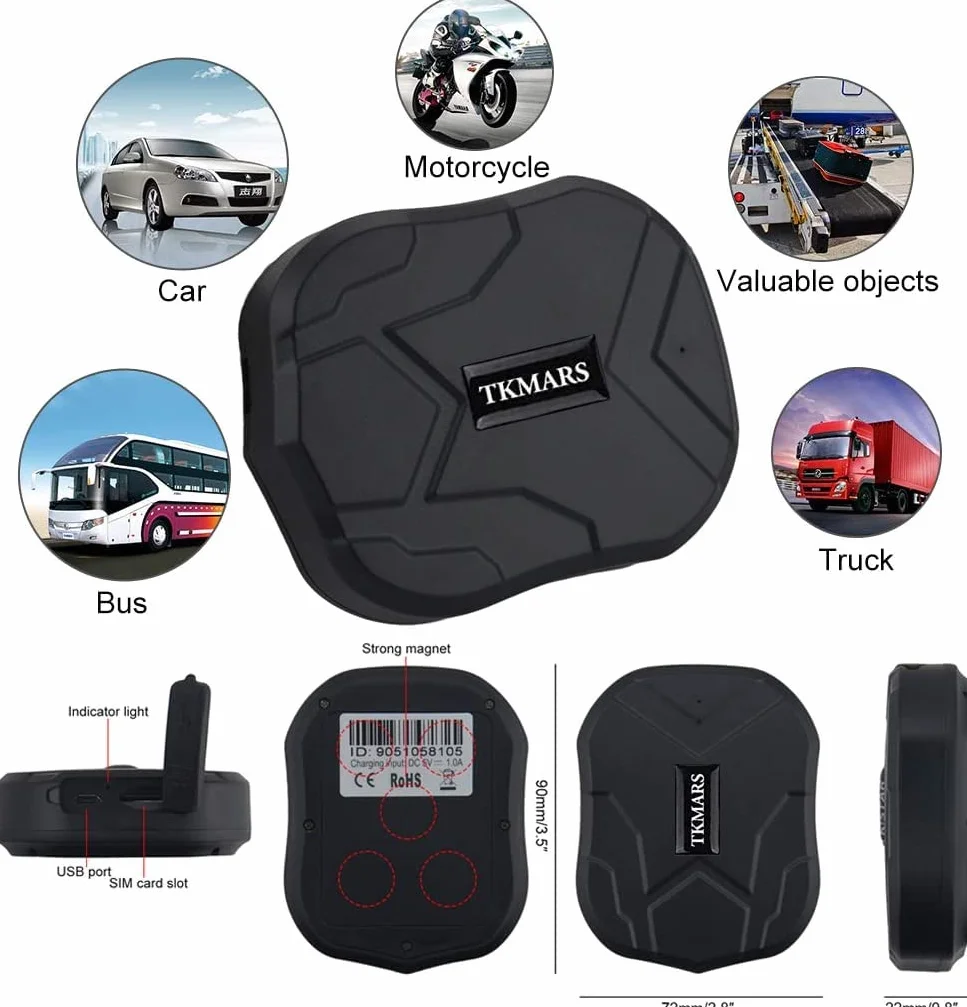 TKMARS TK905 Localizador GPS Coche IP65 5000mAh 90 Días Sin Suscripción