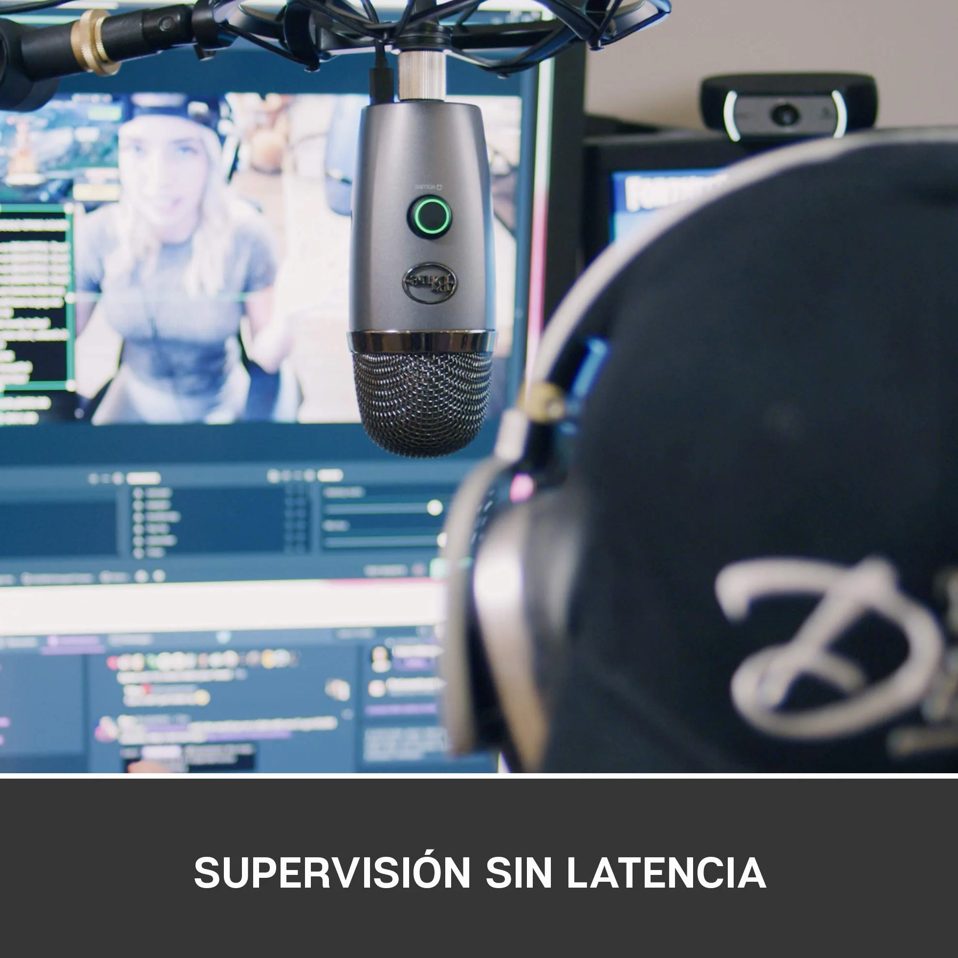 Logitech for Creator Blue Yeti Nano - Micrófono de condensador USB Premium, Grabación, Streaming, Gaming, Podcasting, PC, Mac, Efectos Blue VO!CE, Cardioide y Omnidireccional, Sin Latencia, Gris