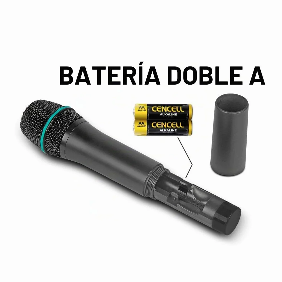 D Debra Micrófono Inalámbrico Diadema, Sistema, 100m Alcance, para Fiesta, 2 Portátiles y 2 Bodypack, Frecuencia A