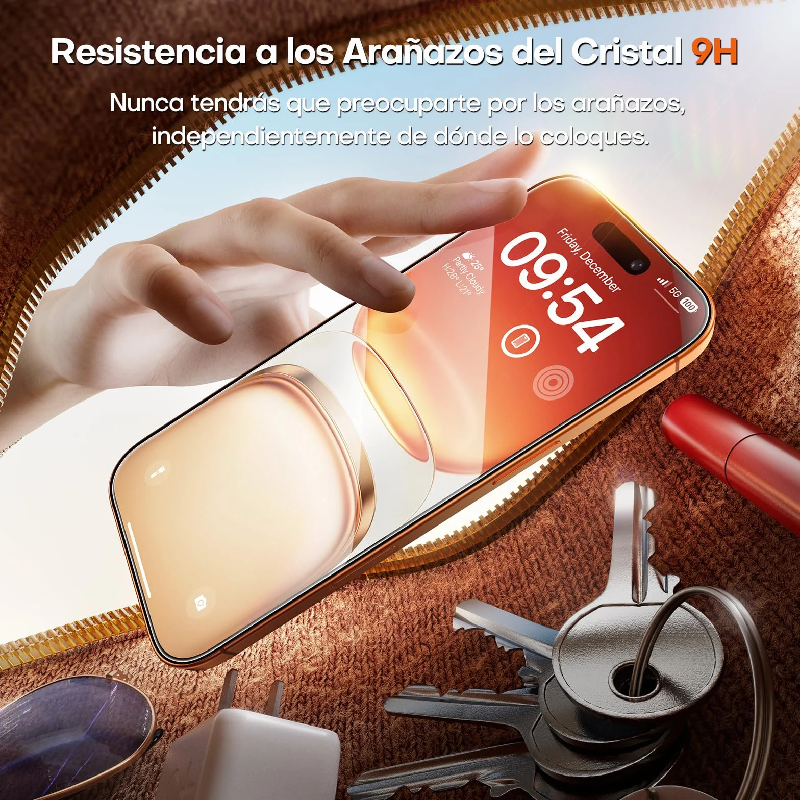 TOCOL Protector Pantalla para iPhone 17 Pro Max, Alineación Automática para Una Instalación Rápida, Cristal Templado de Dureza 9H Inastillable, HD Transparente, 2 Piezas