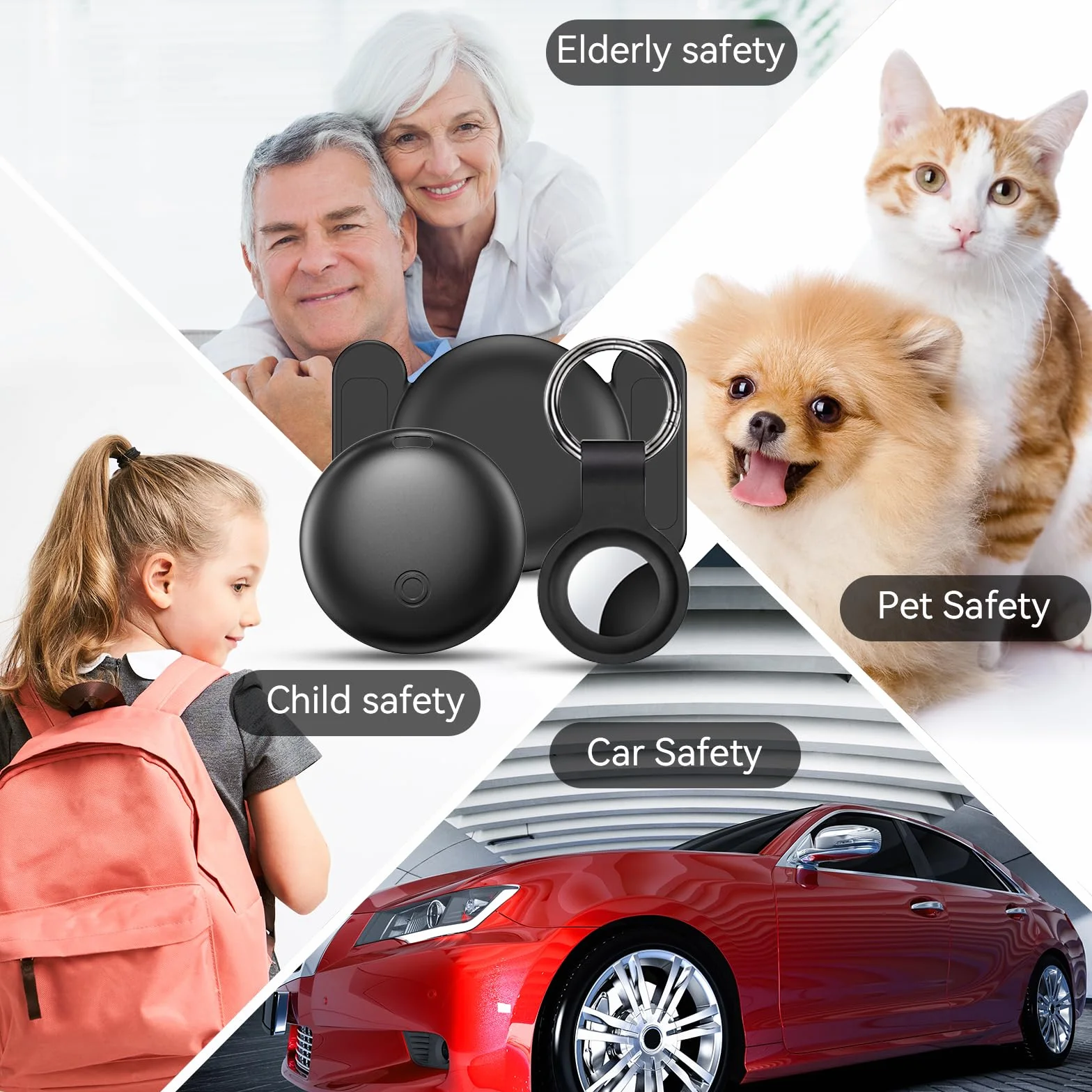 Localizador GPS Coche 2026 Magnetismo Sin Tarjeta SIM ni Suscripción para Android iOS Rastreador Oculto Negro