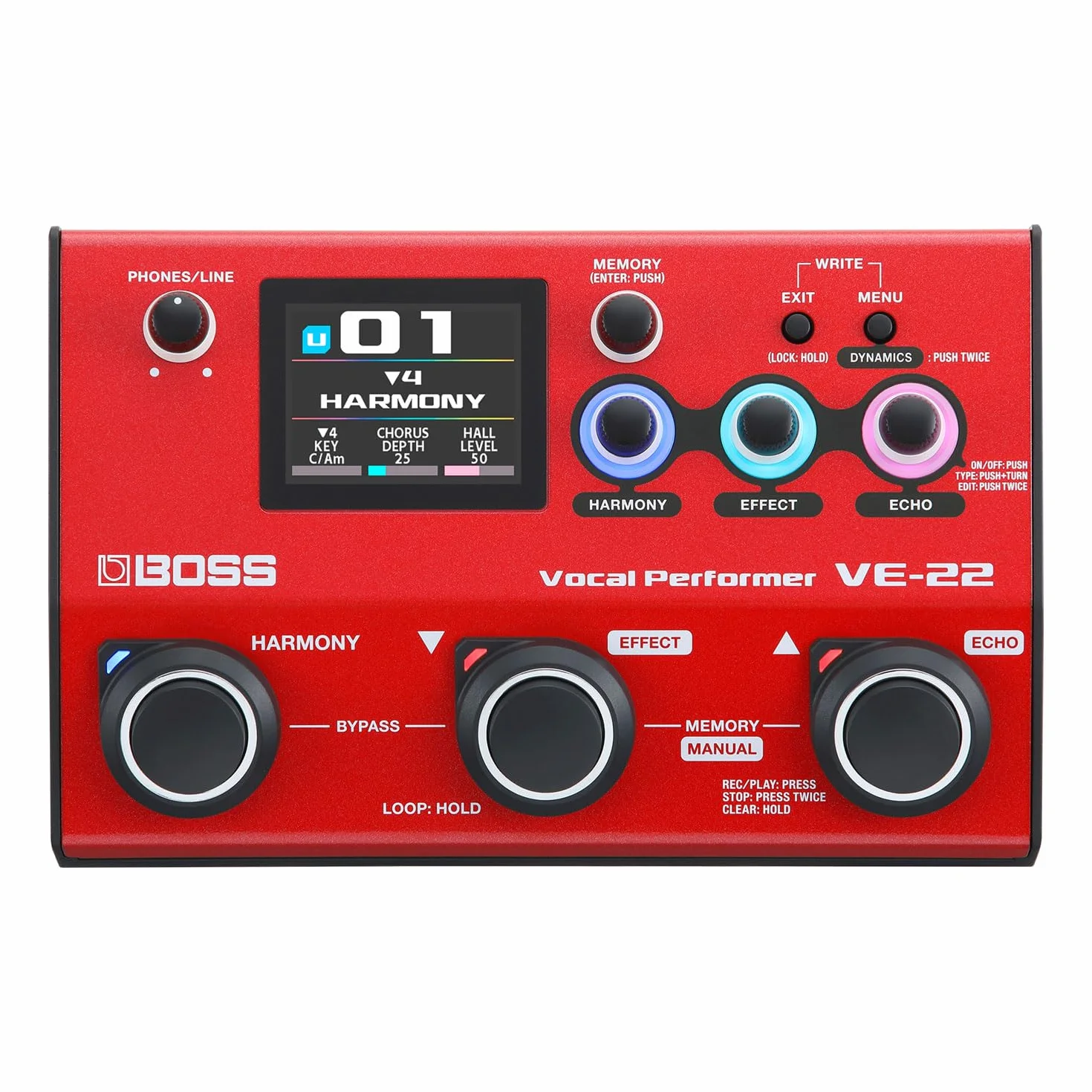 Boss VE-22 - Dispositivo multiefecto para vocal performer + bolsa CBVE22 + paño keepdrum