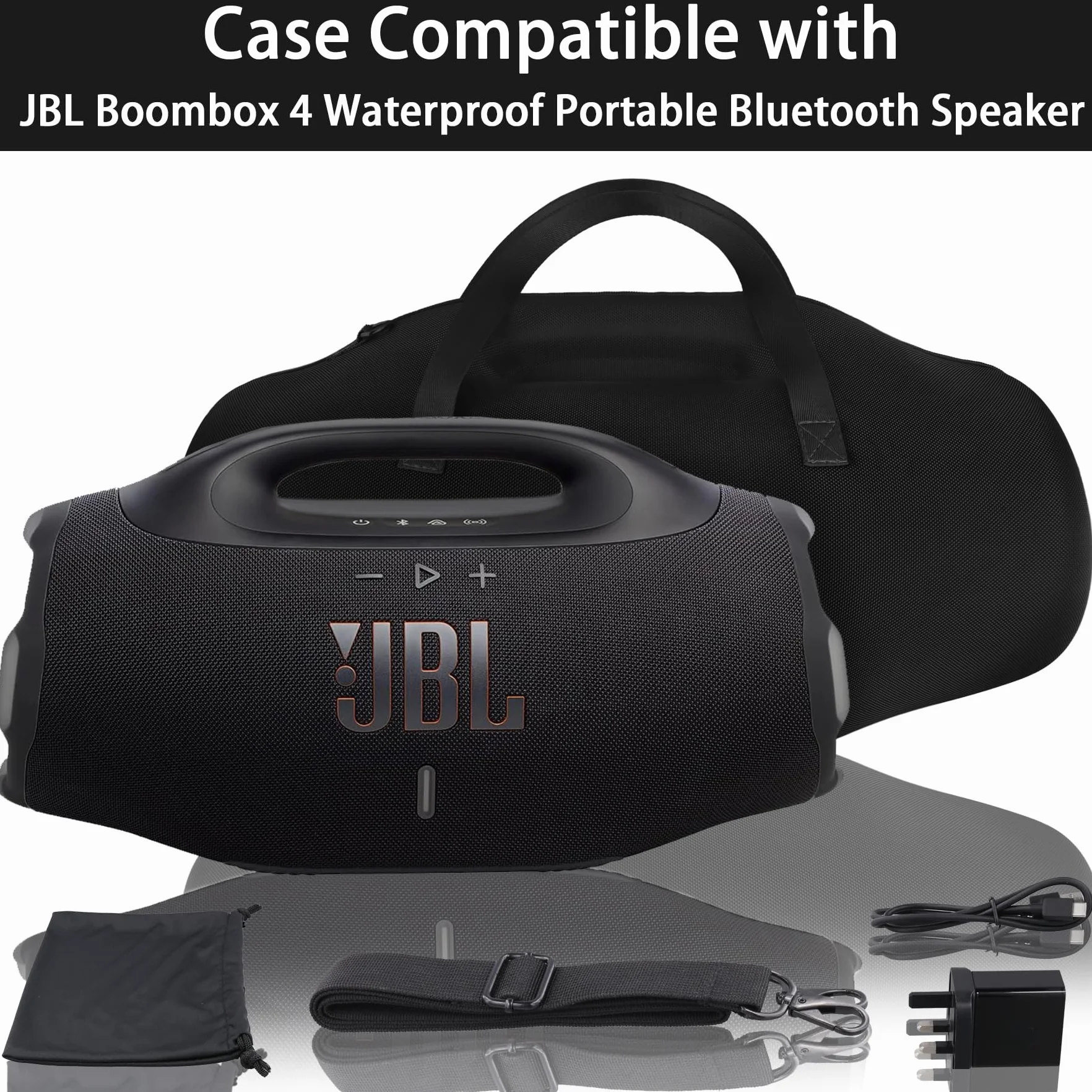 co2CREA Duro Viajar Caja Estuche Funda para JBL Boombox 4 Portable Bluetooth Speaker, Solo Caso