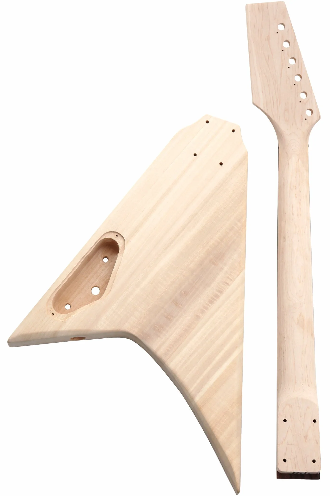 Kit de Guitarra Eléctrica Rocktile Estilo RR - DIY E-Guitarra con cuerpo y mástil de caoba, diapasón de palisandro, 2 humbuckers, mensura de 25" (635 mm), todas las piezas y hardware incluidos