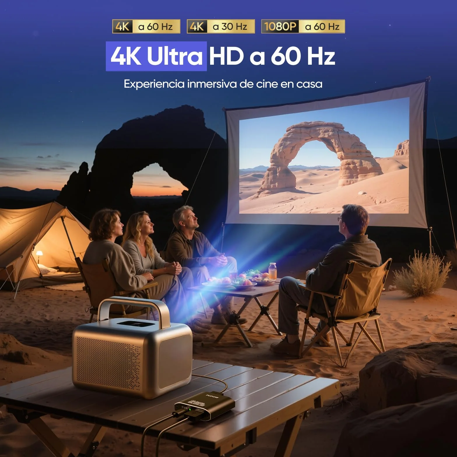 HDMI Splitter 4K Aluminio 60Hz 3D 1080P Divisor para HDTV PS3 PS4 Xbox STB