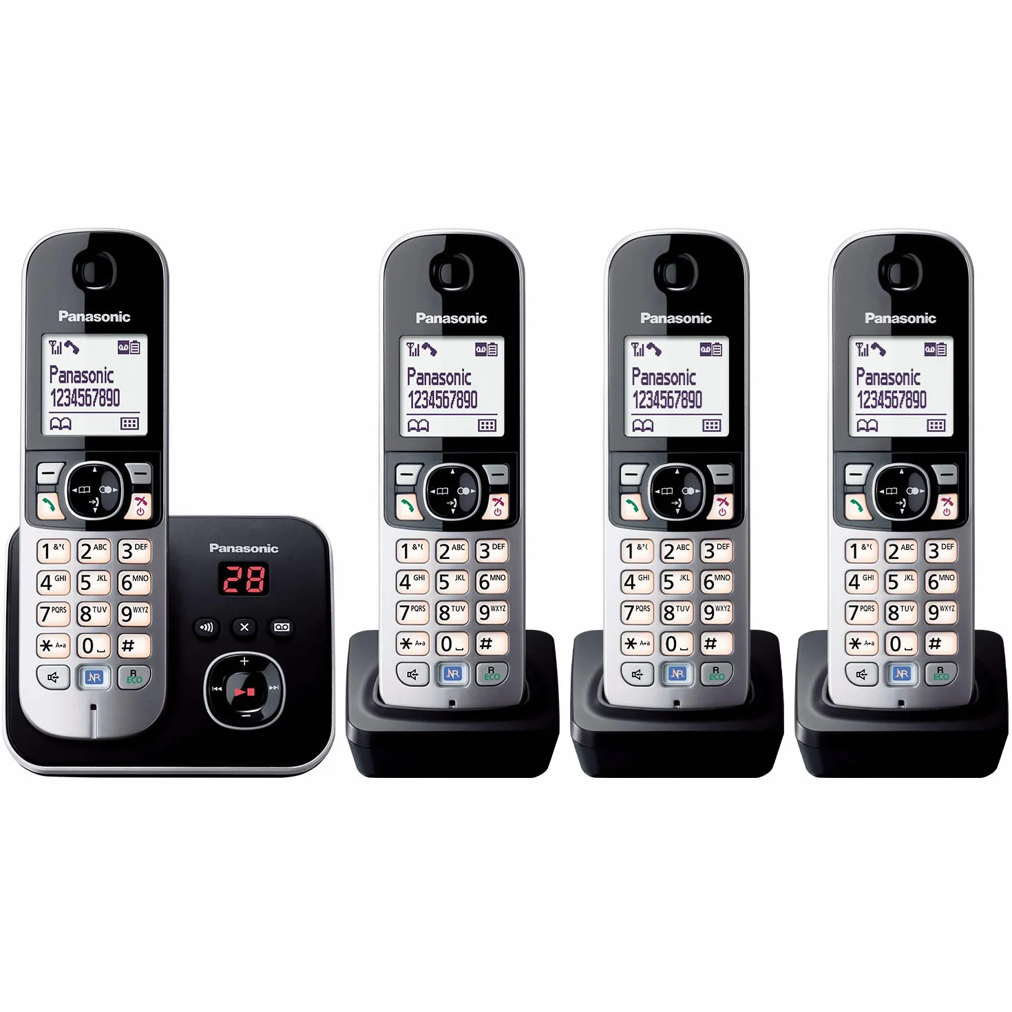 Panasonic KX-TG6824GB Teléfono 120 entradas LCD Monocromo