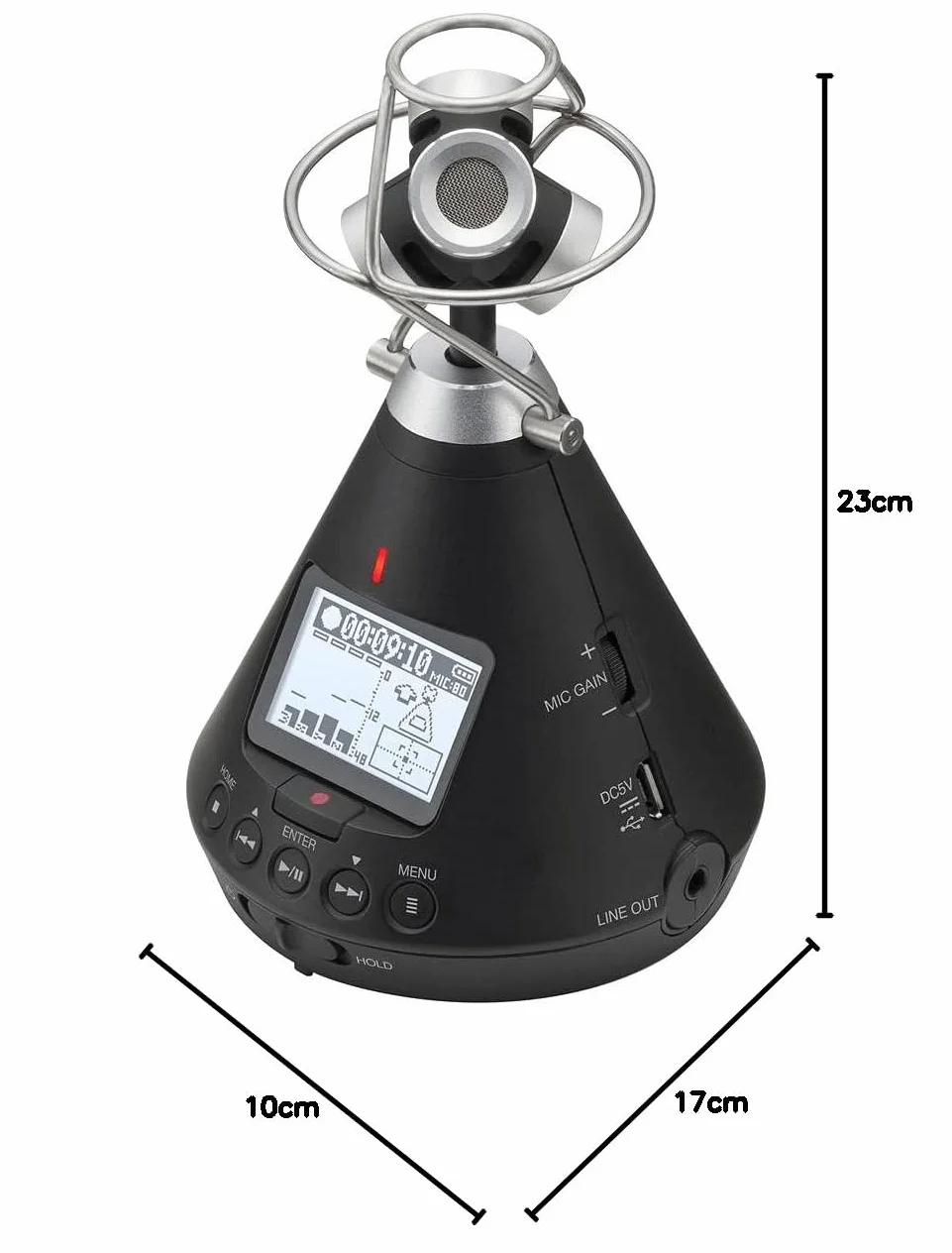 Zoom H3-VR Grabadora de Audio 360º, grabaciones ambisonics, binaural y estéreo, Alimentado por Pilas, grabación en SD, Control sin Cables, para VR y vídeos Surround Sound, música y Streaming