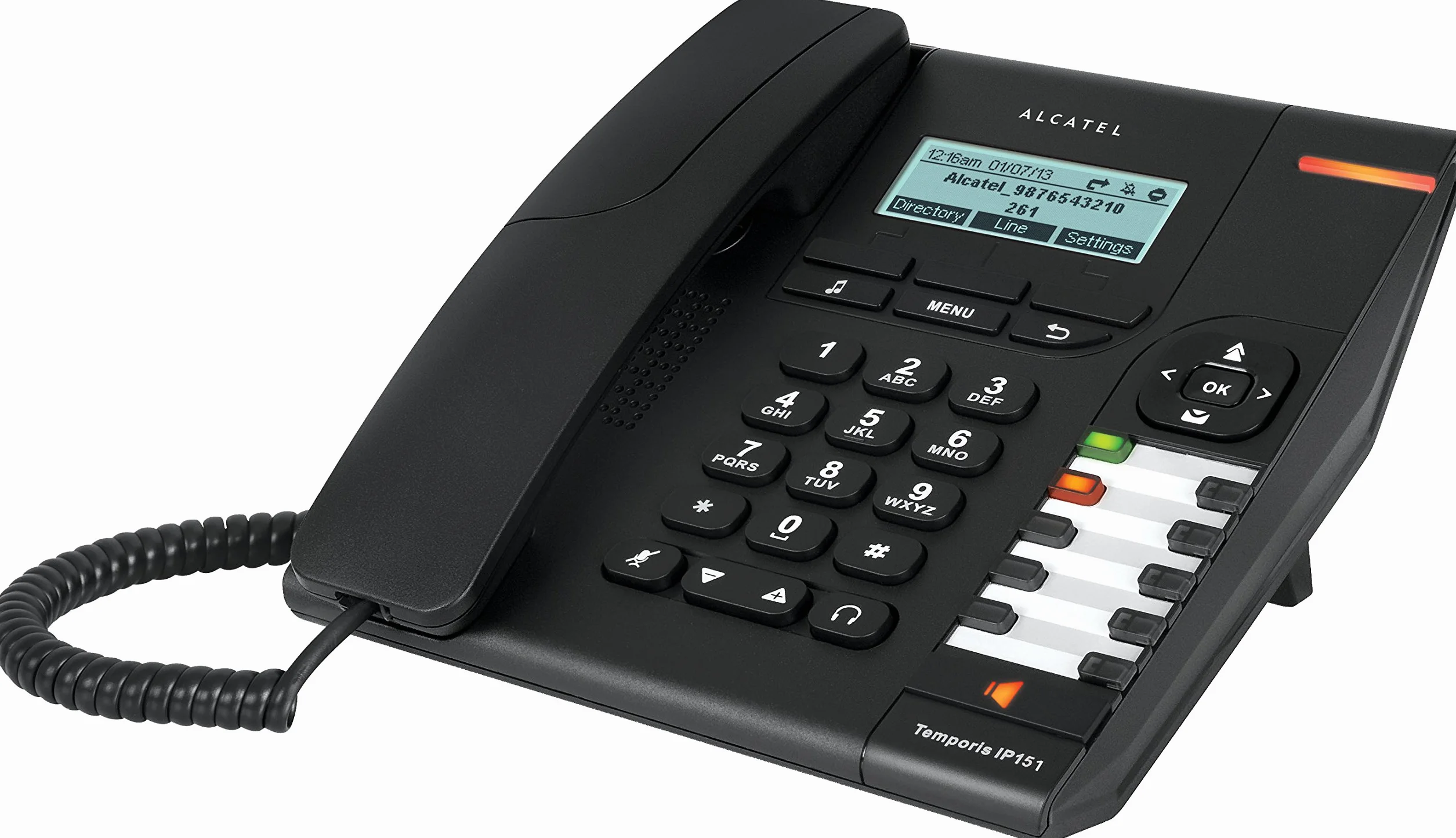 Alcatel Temporis IP151 Terminal Telefon IP 6 Linii LED Czarny