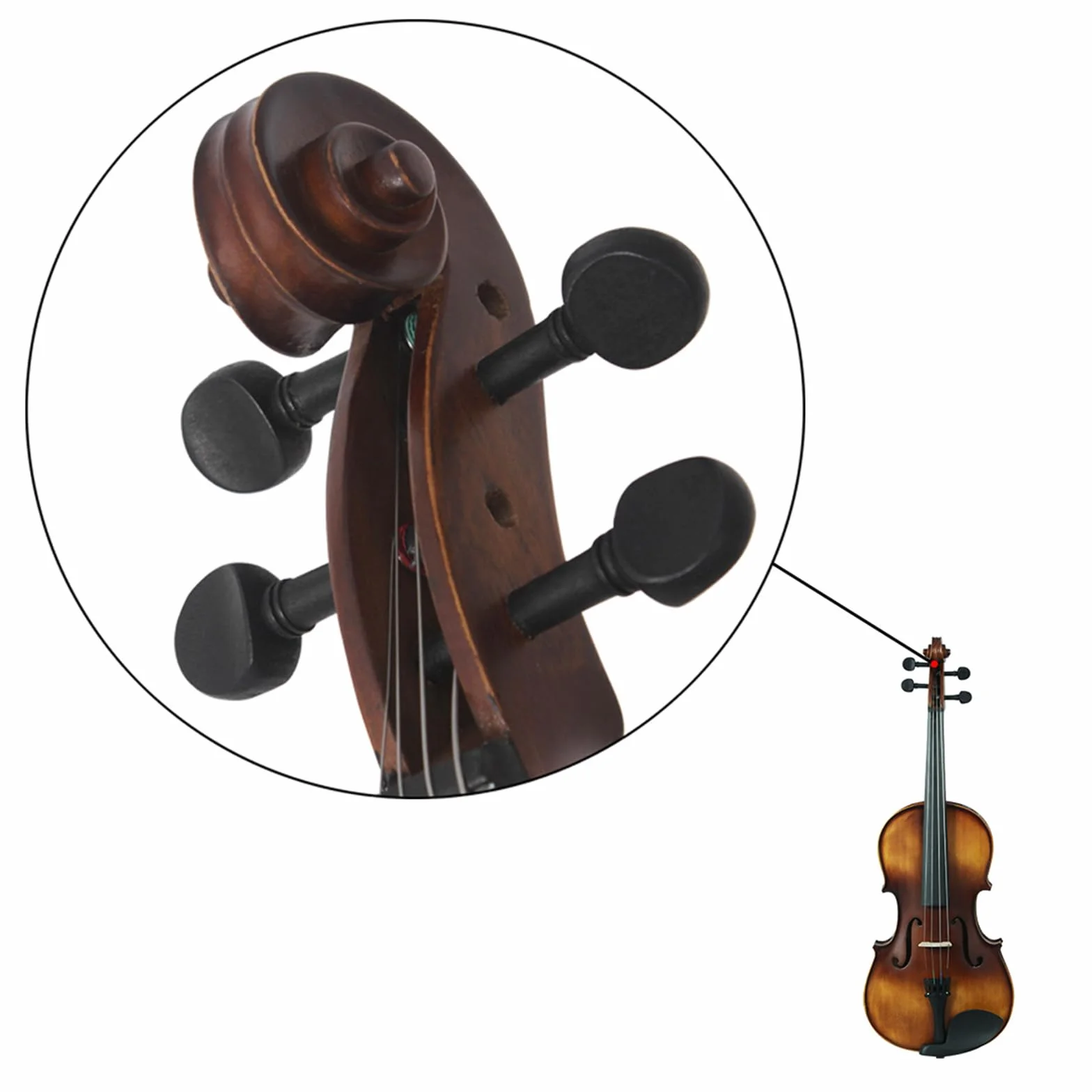 Viola de madera pulida a mano con lazos profesional 4/4 vintage mate para práctica y actuaciones