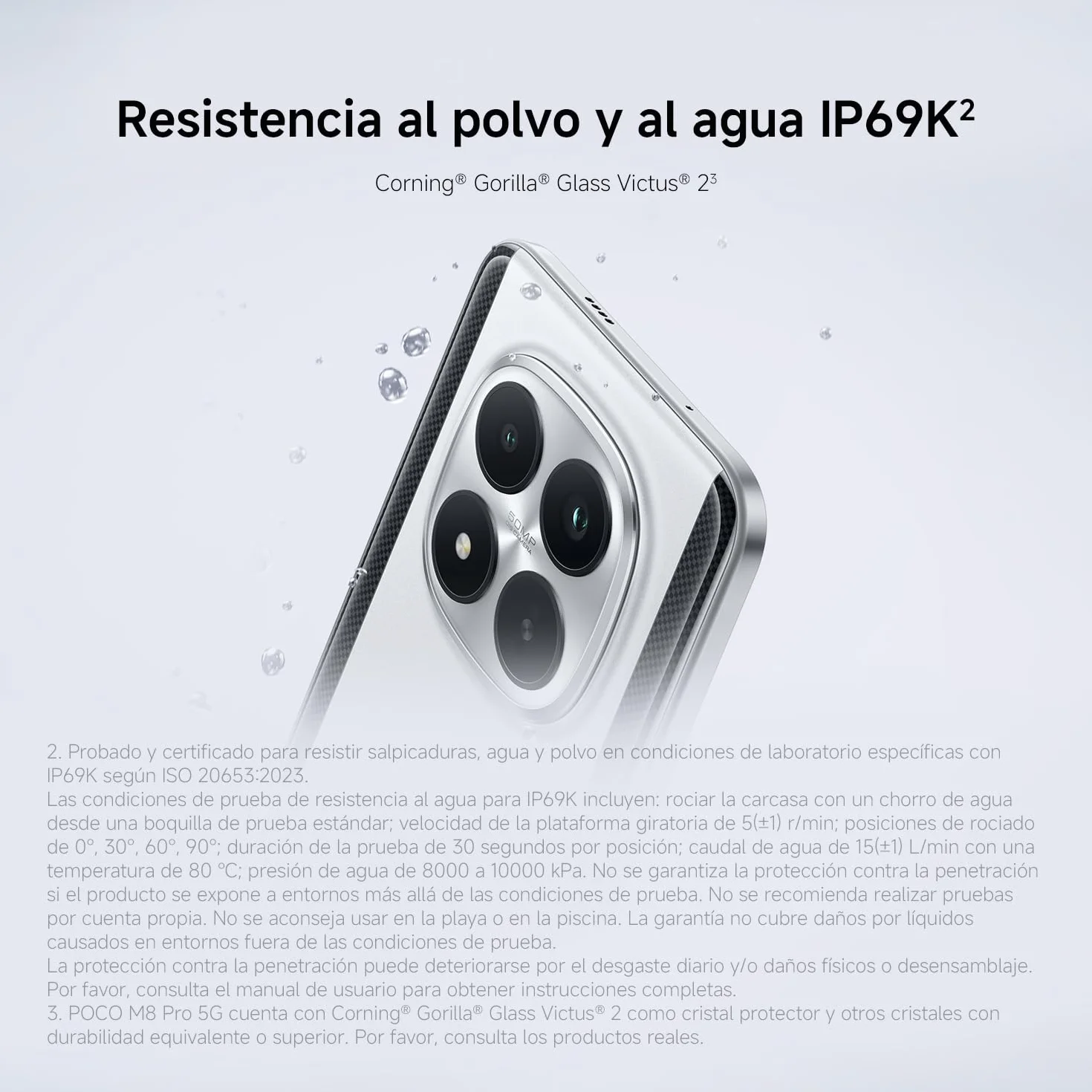 XIAOMI POCO M8 Pro 5G - Smartphone de 8+256GB, Pantalla de 6,83" 1.5K AMOLED, Snapdragon 7s Gen 4, cámara de 50MP, Hypercharge 100W, Cargador no Incluido, Negro (Versión ES)