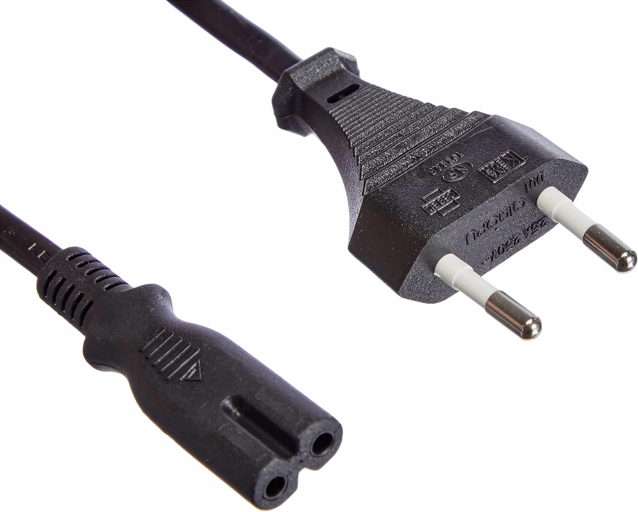 Cable de Alimentación 230V 2m PremiumCord IEC 320 C7 Enchufe Europeo Negro